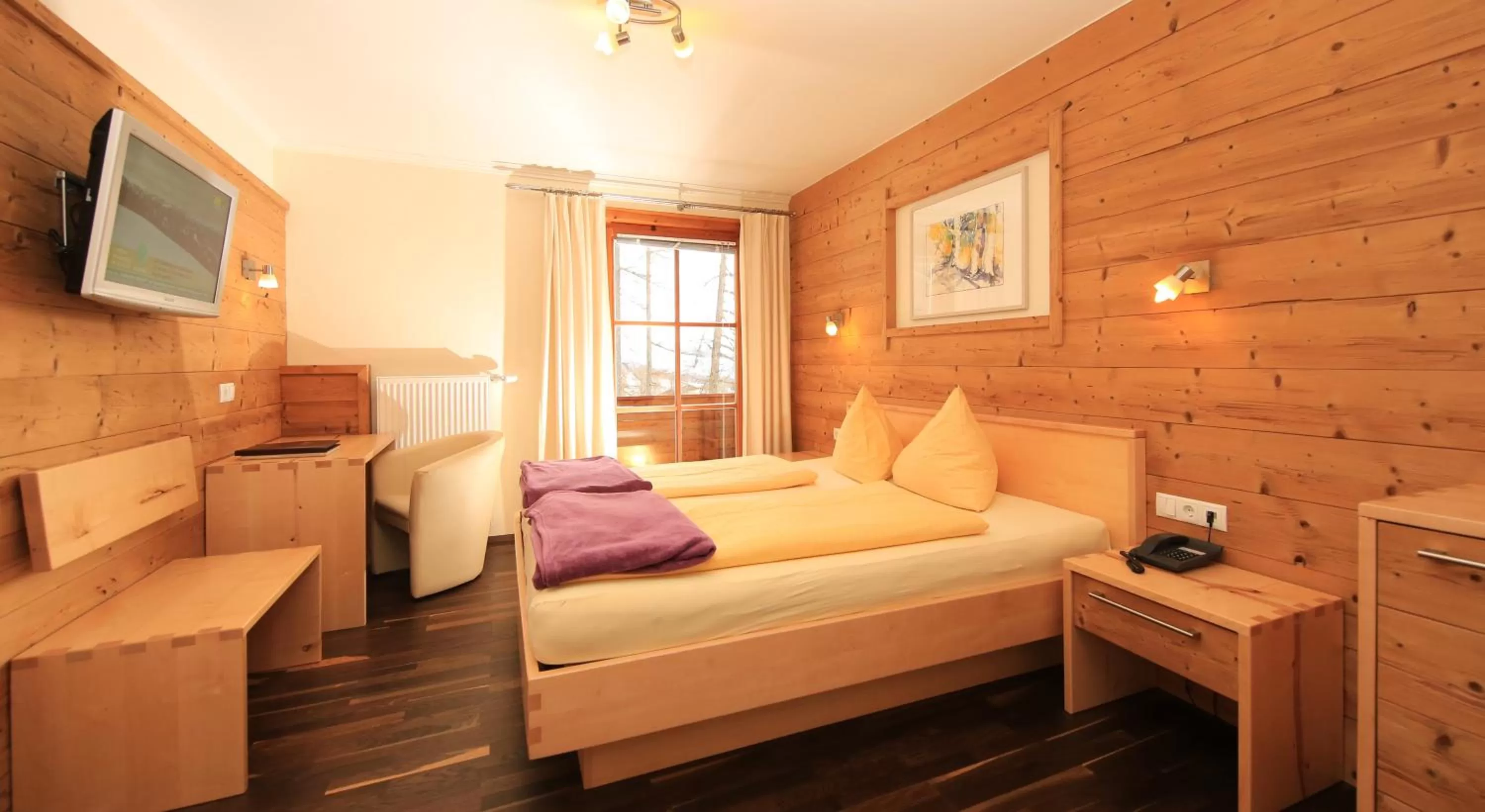 Bedroom, Bed in Naturhotel Lärchenhof