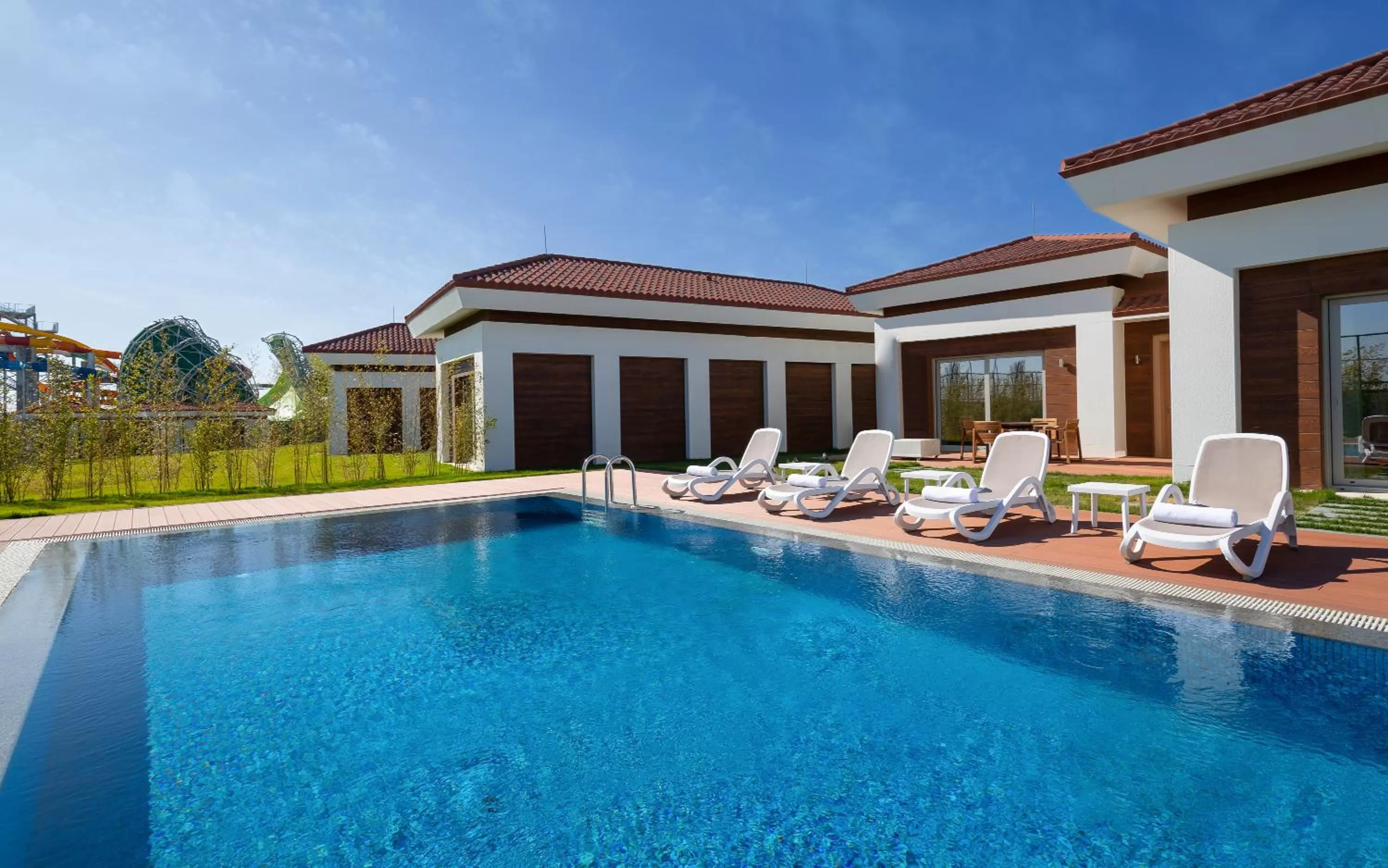 Pool view in Rixos Water World Aktau - Theme Park Free Access