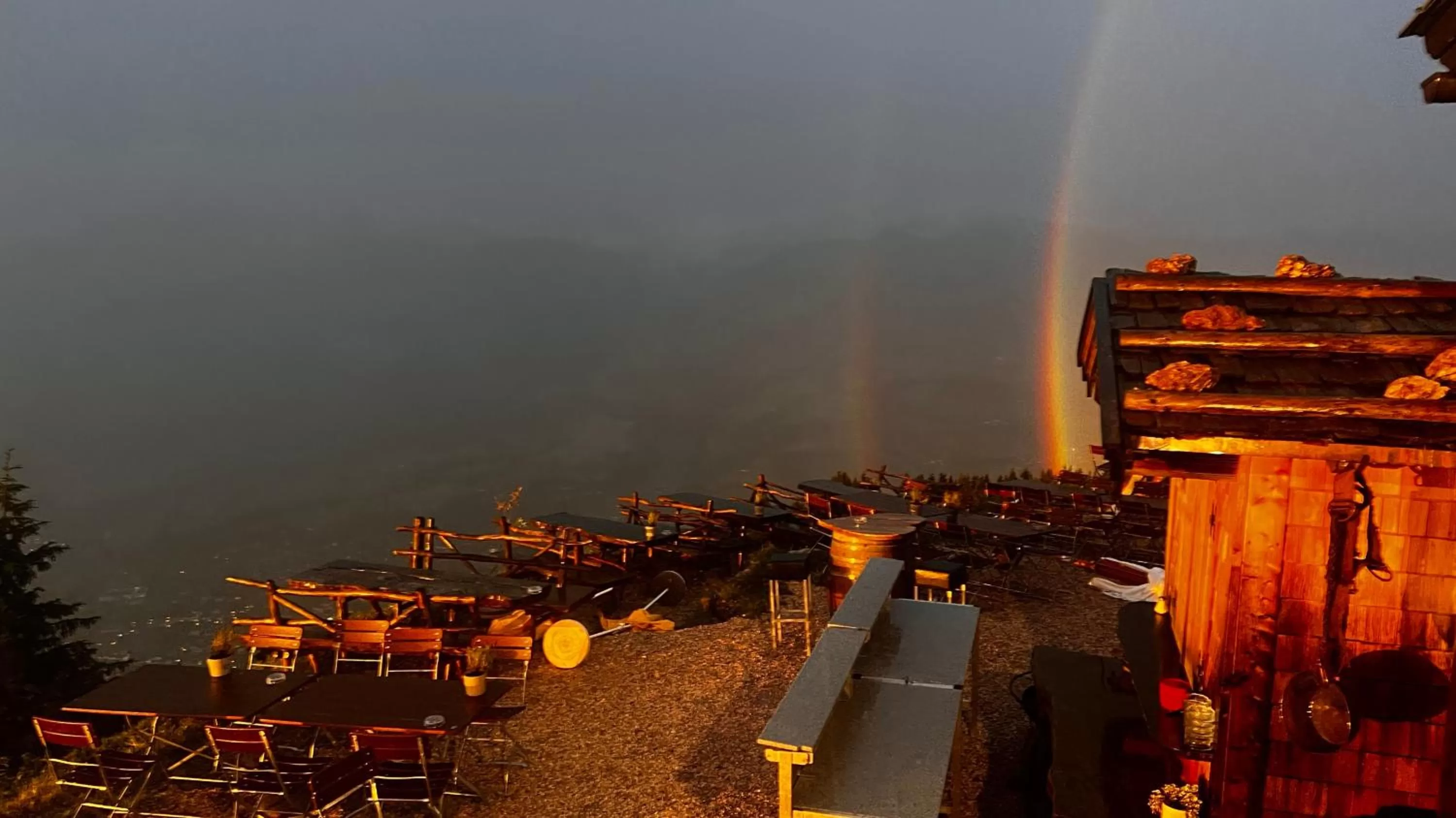 Hocheckhuette On Top of the Kitzbuehel Hahnenkamm Mountain