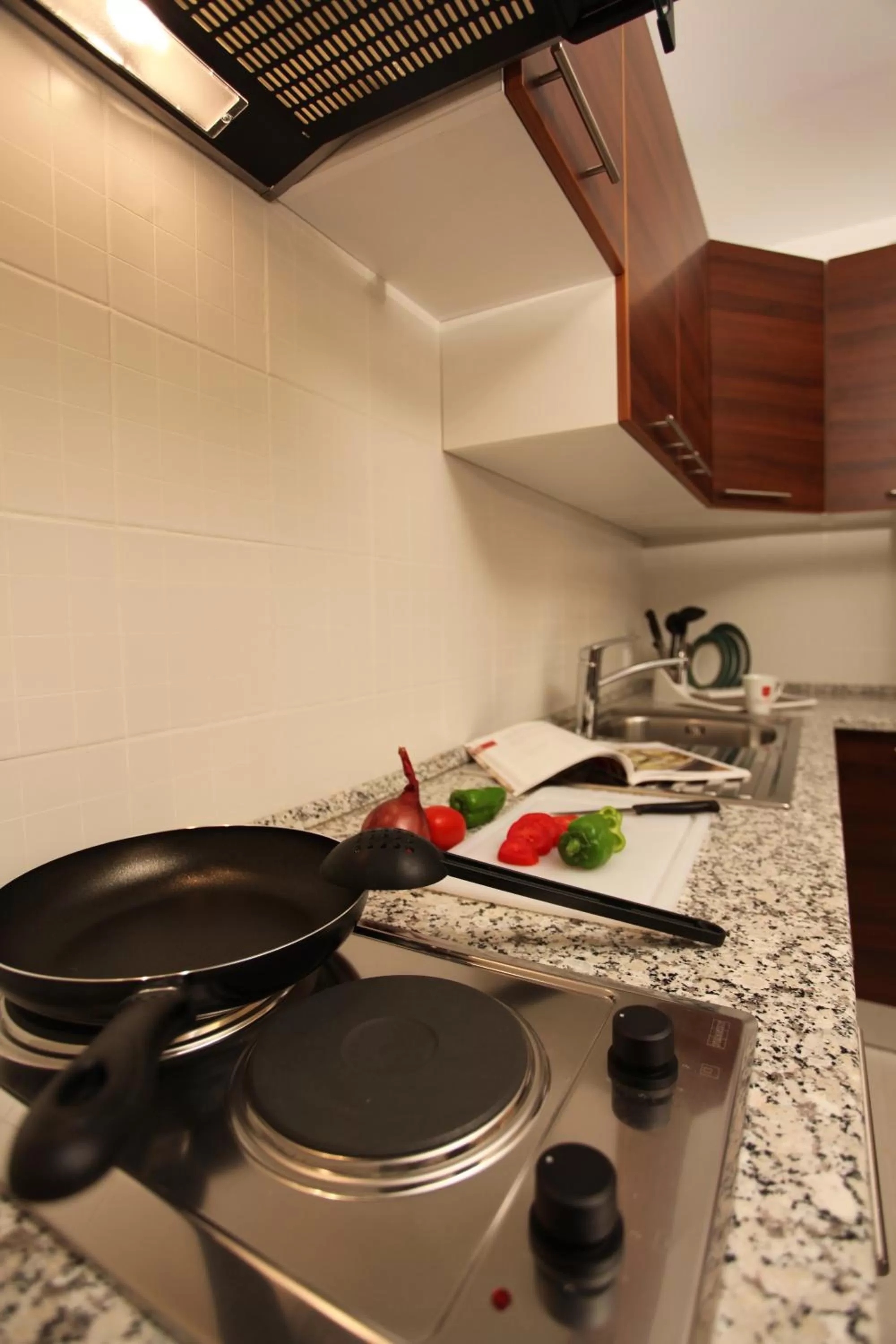 Kitchen or kitchenette in Le Corail Suites Hotel