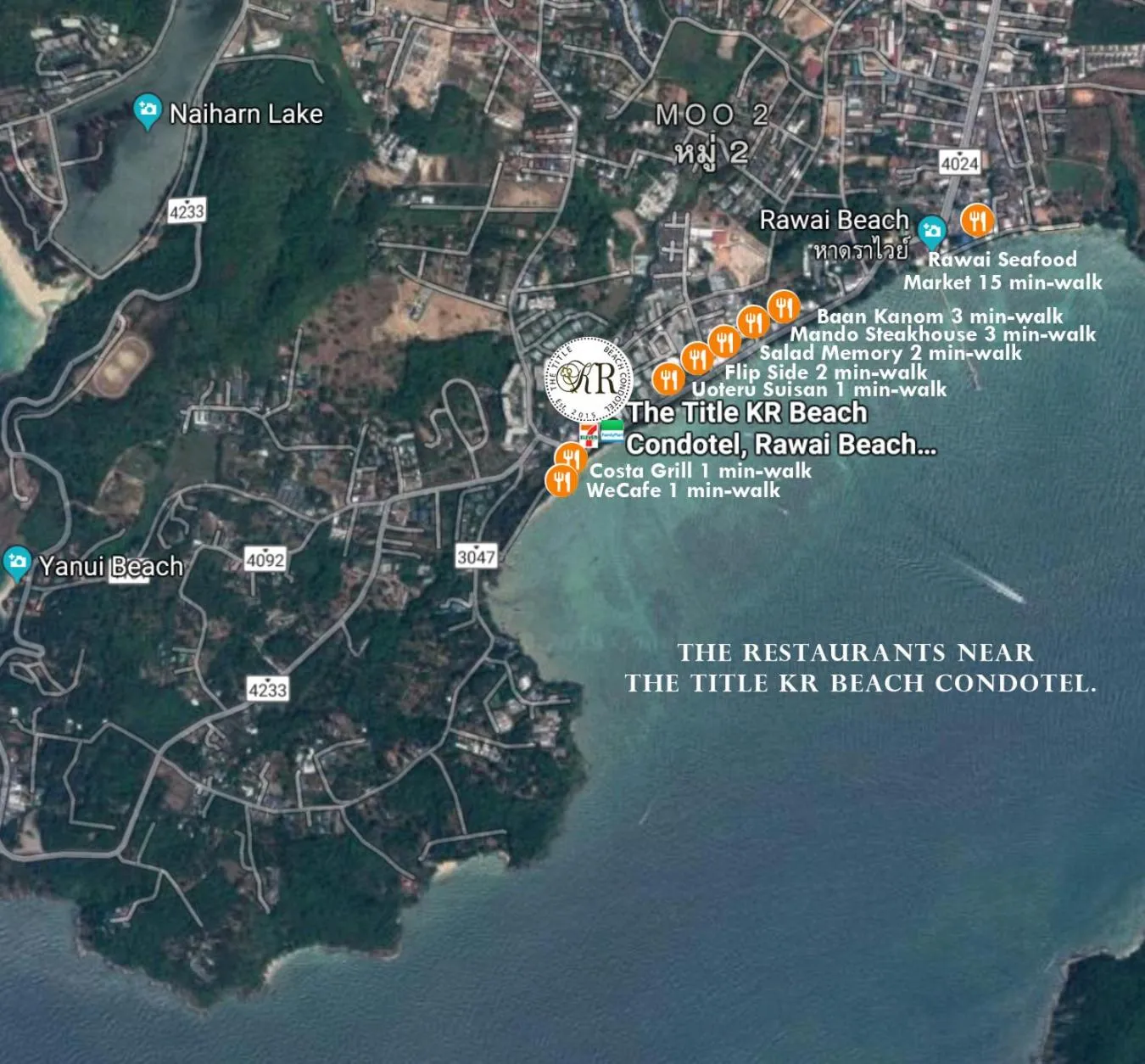 Restaurant/places to eat in The Title KR Beach Condotel Rawai Beach