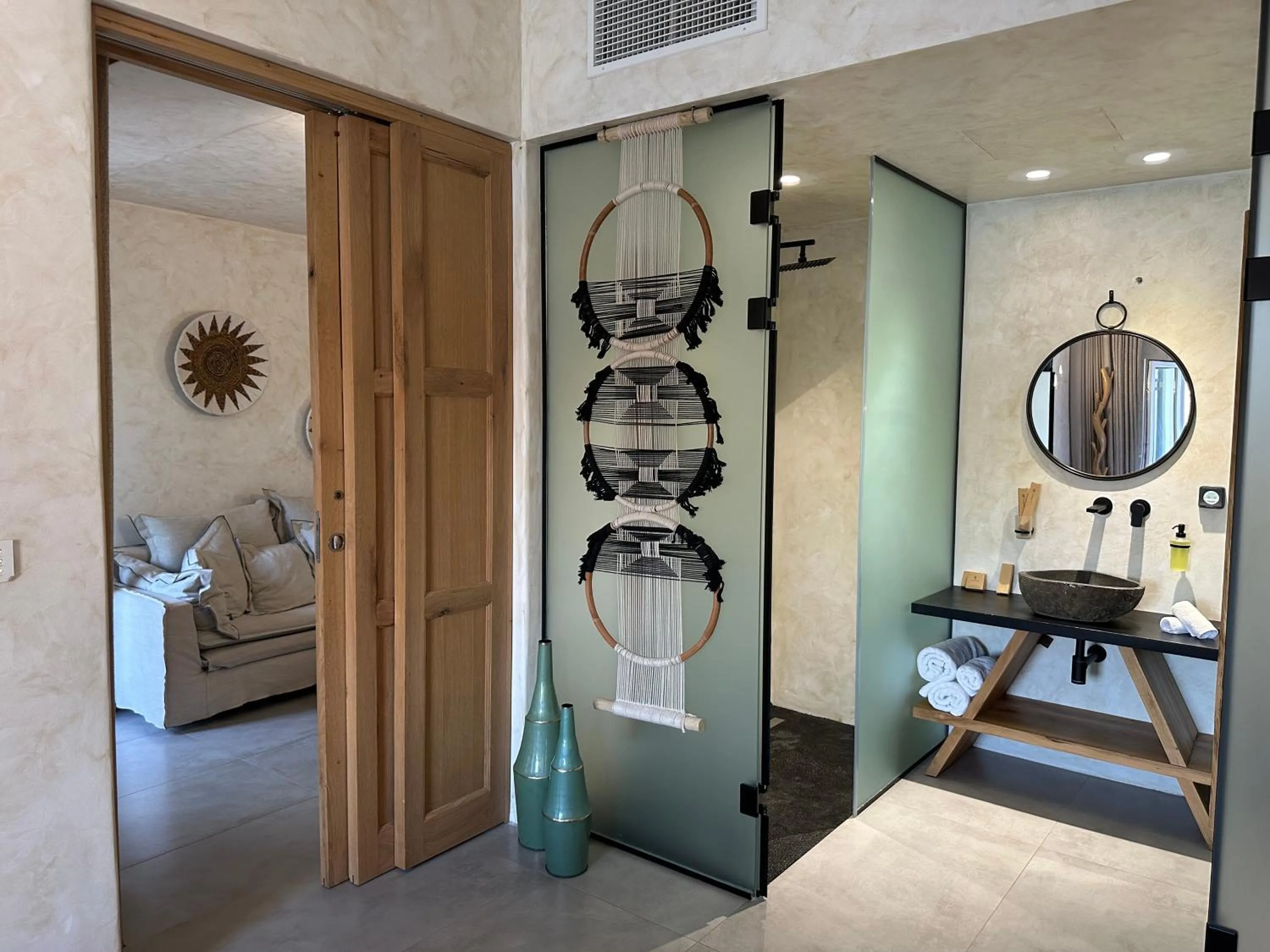 Bathroom in Panormos Village Hotel