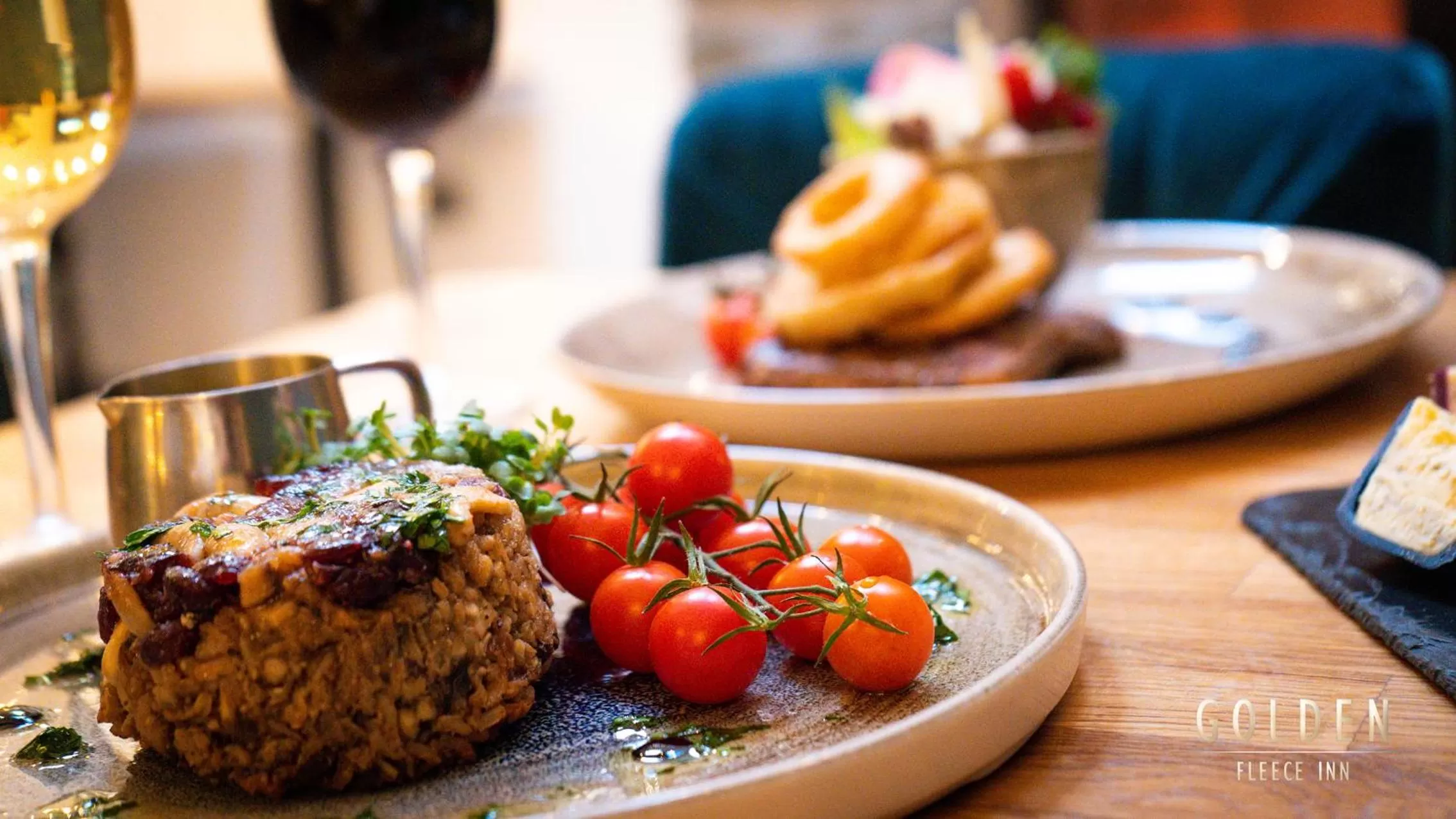 Food close-up in The Golden Fleece Inn