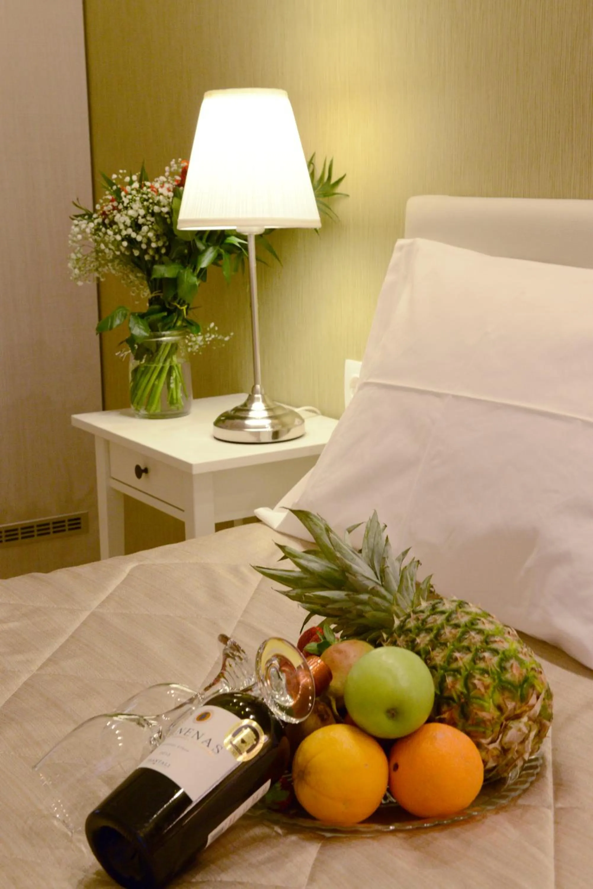 Decorative detail, Bed in Phidias Hotel