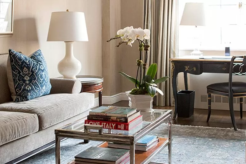 Living room in Lowell Hotel