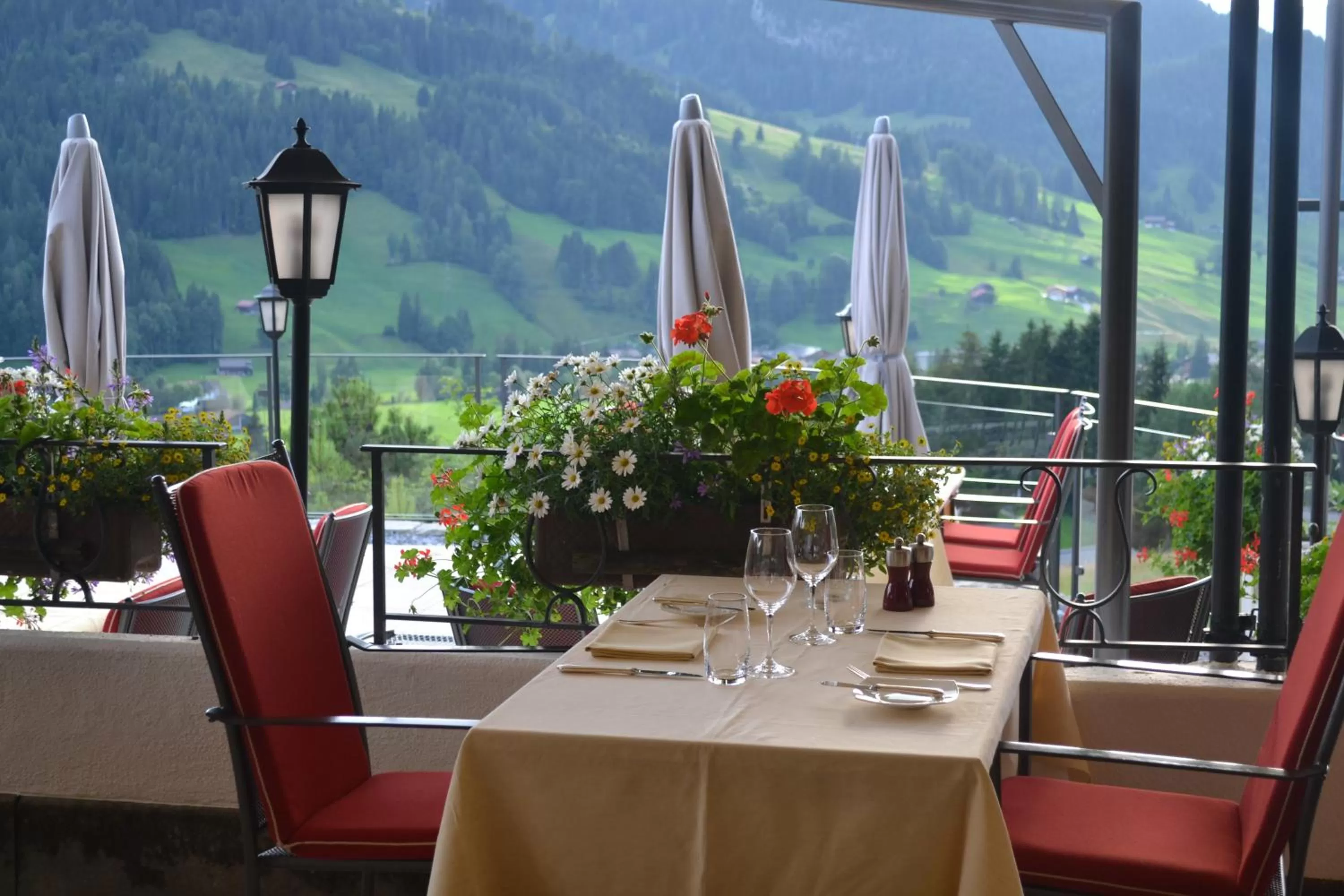 Balcony/Terrace in Hotel Le Grand Chalet Gstaad