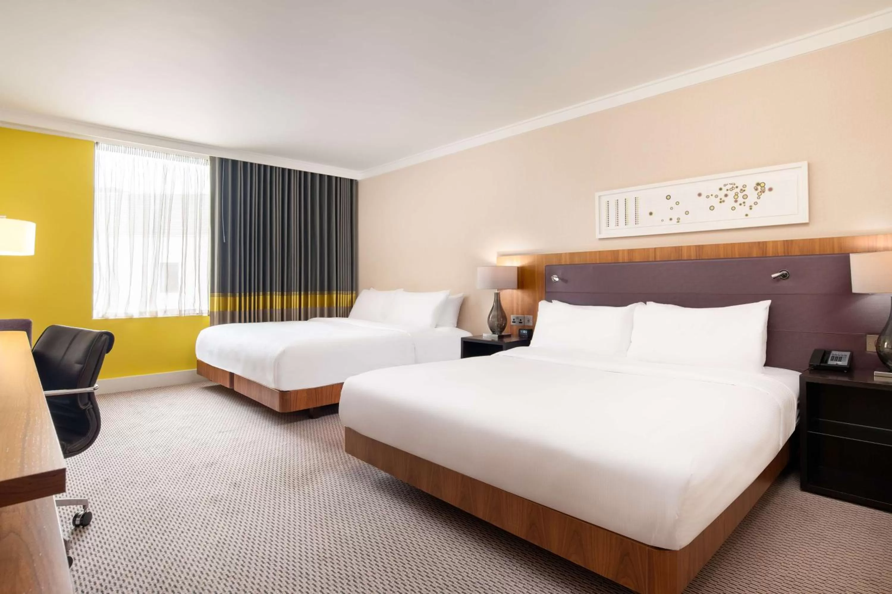 Bed in Hilton London Wembley