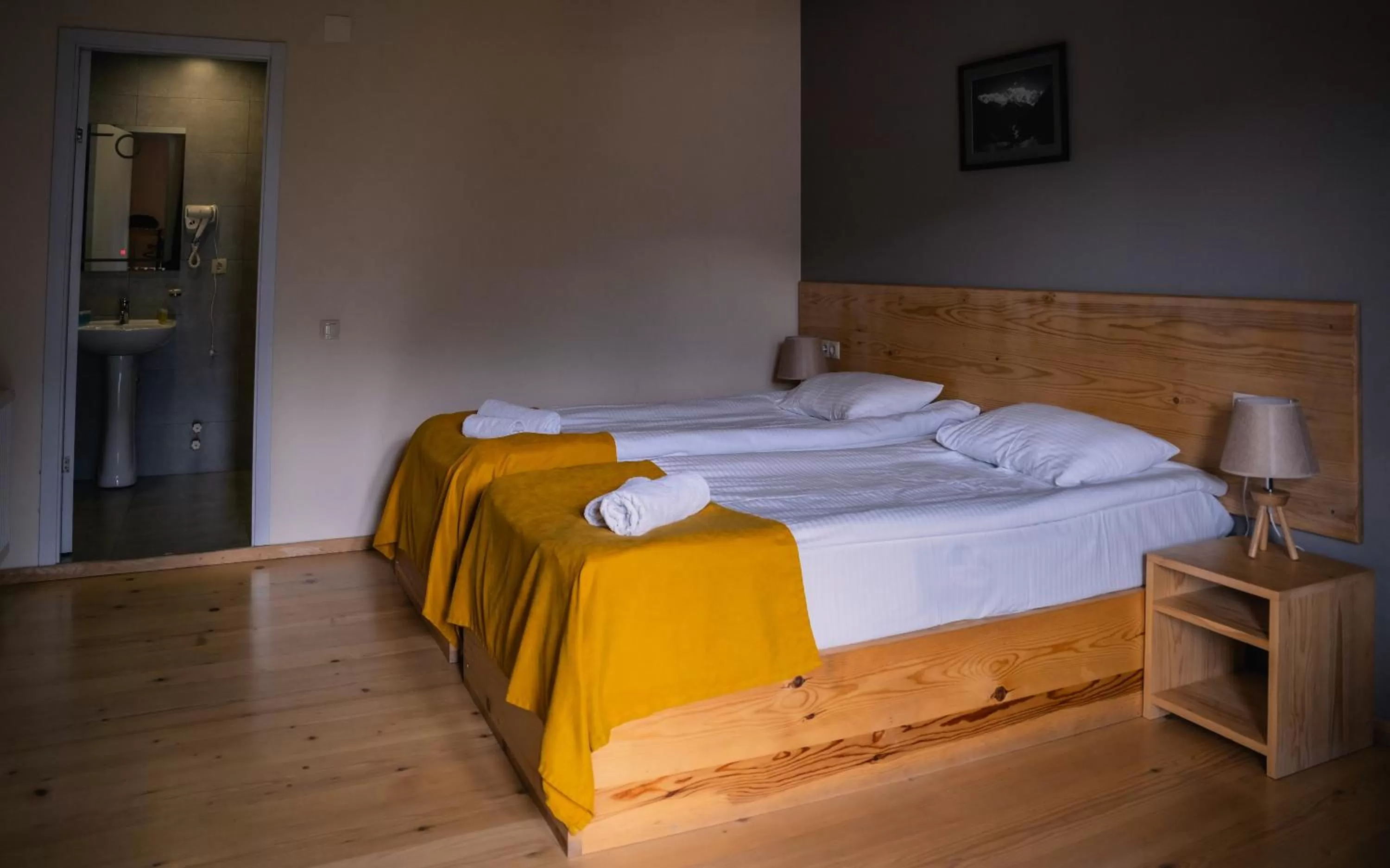 Bed in Hotel Old House Mestia