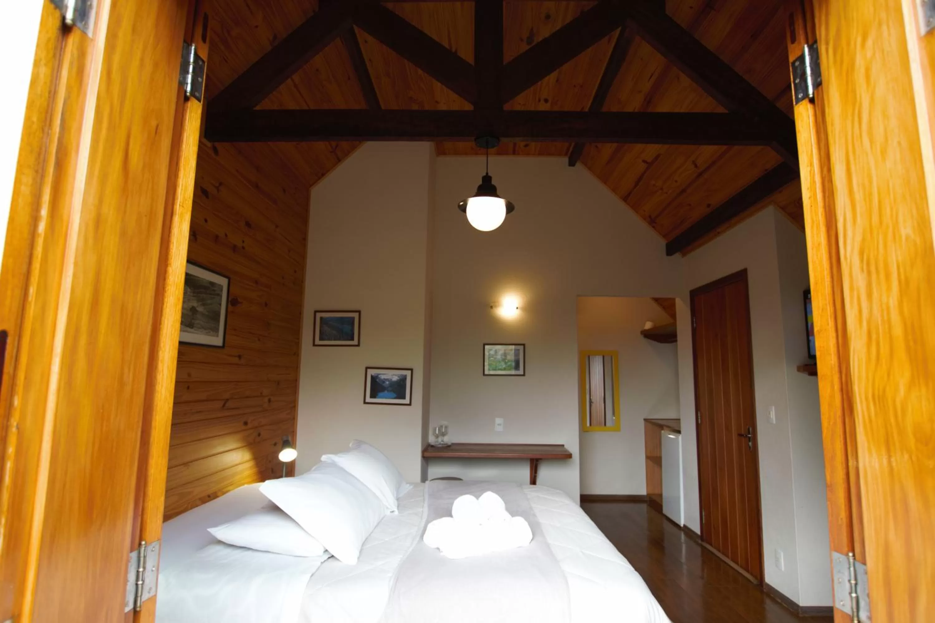 Bed in Pousada Aguia da Montanha