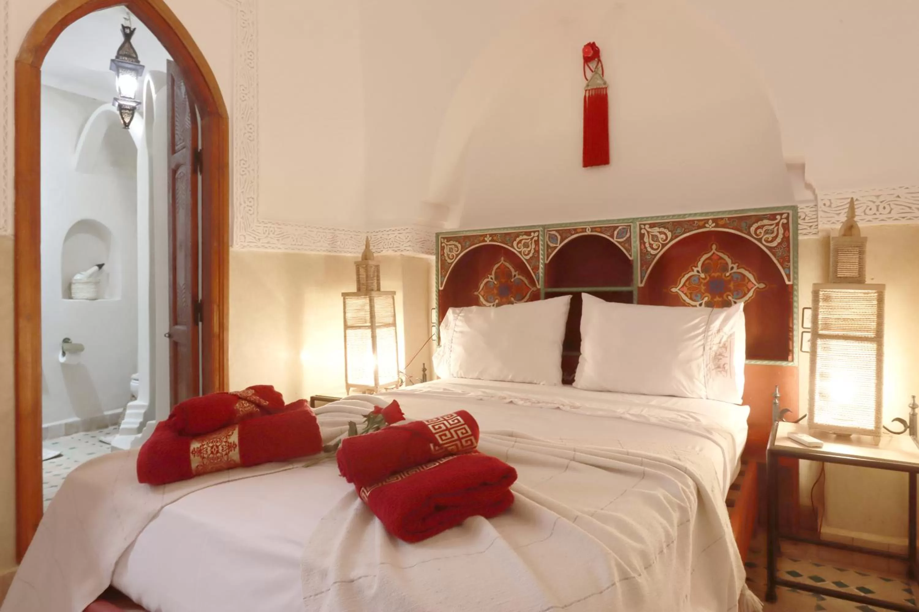 Bed in Riad Venezia