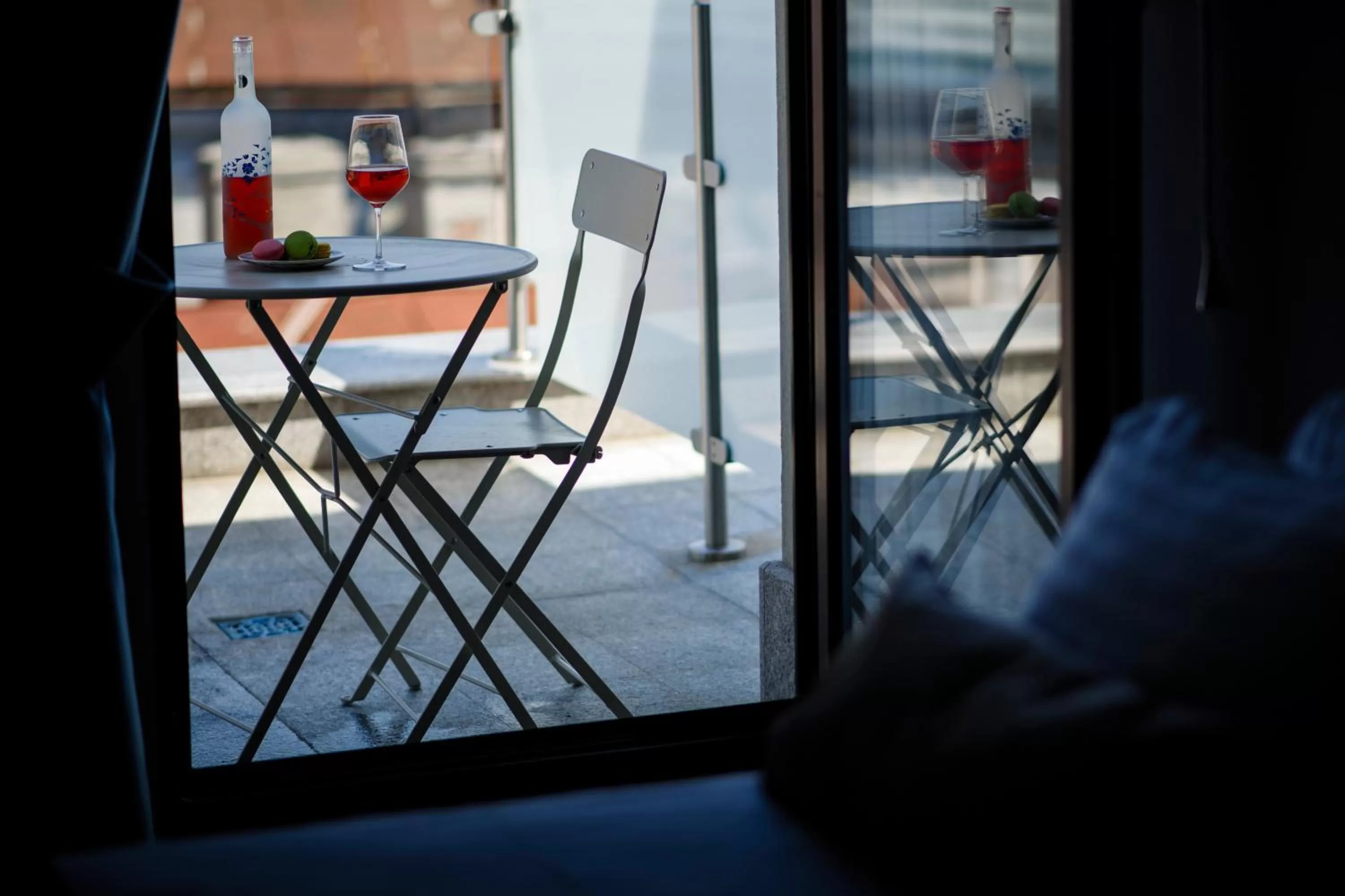 Balcony/Terrace in New Era Hotel Old Town Party Zone Bucharest- parking with fee nearby - NOT at the hotel !