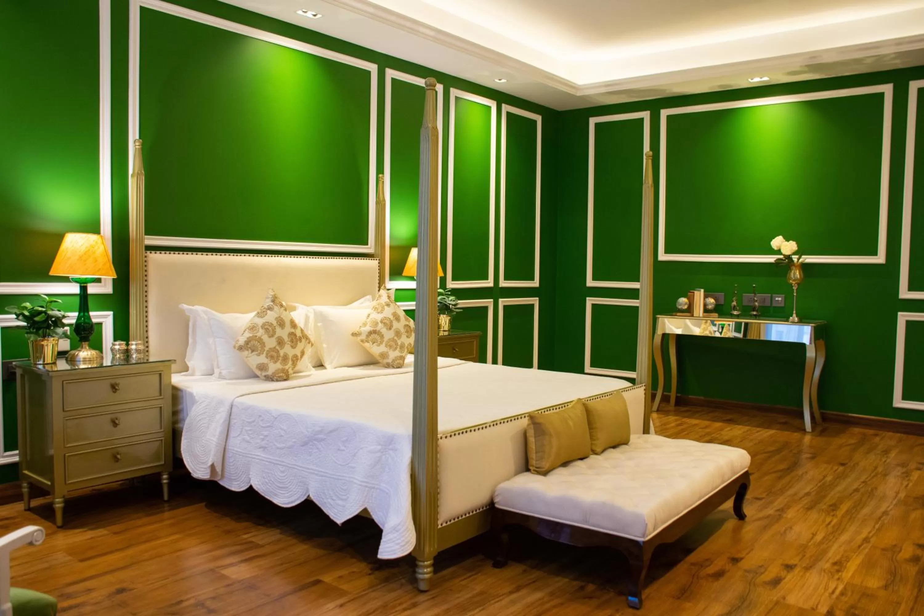 Photo of the whole room, Bed in Dileep Kothi - A Royal Boutique Luxury Suites in Jaipur