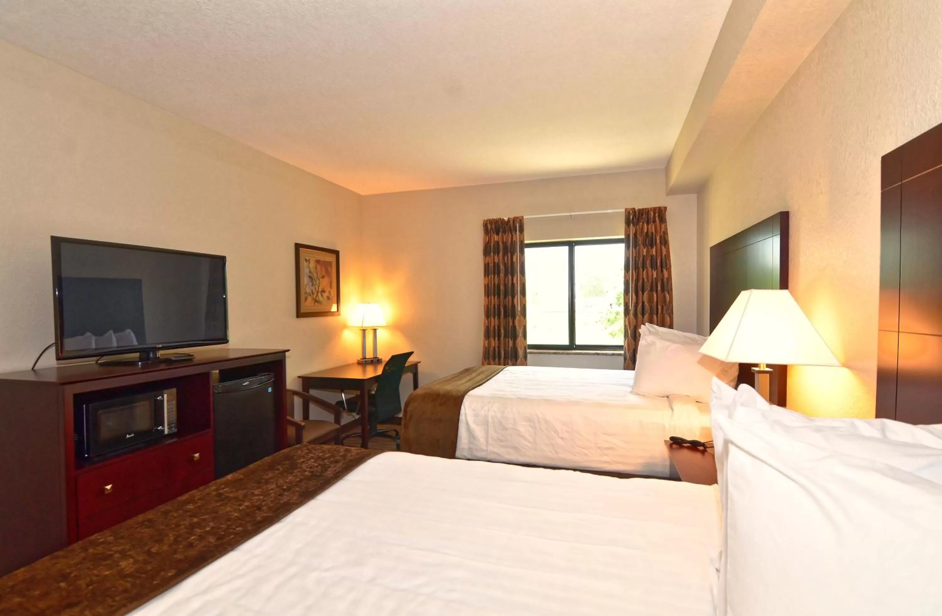 TV and multimedia, Bed in Cobblestone Inn & Suites - Clarion