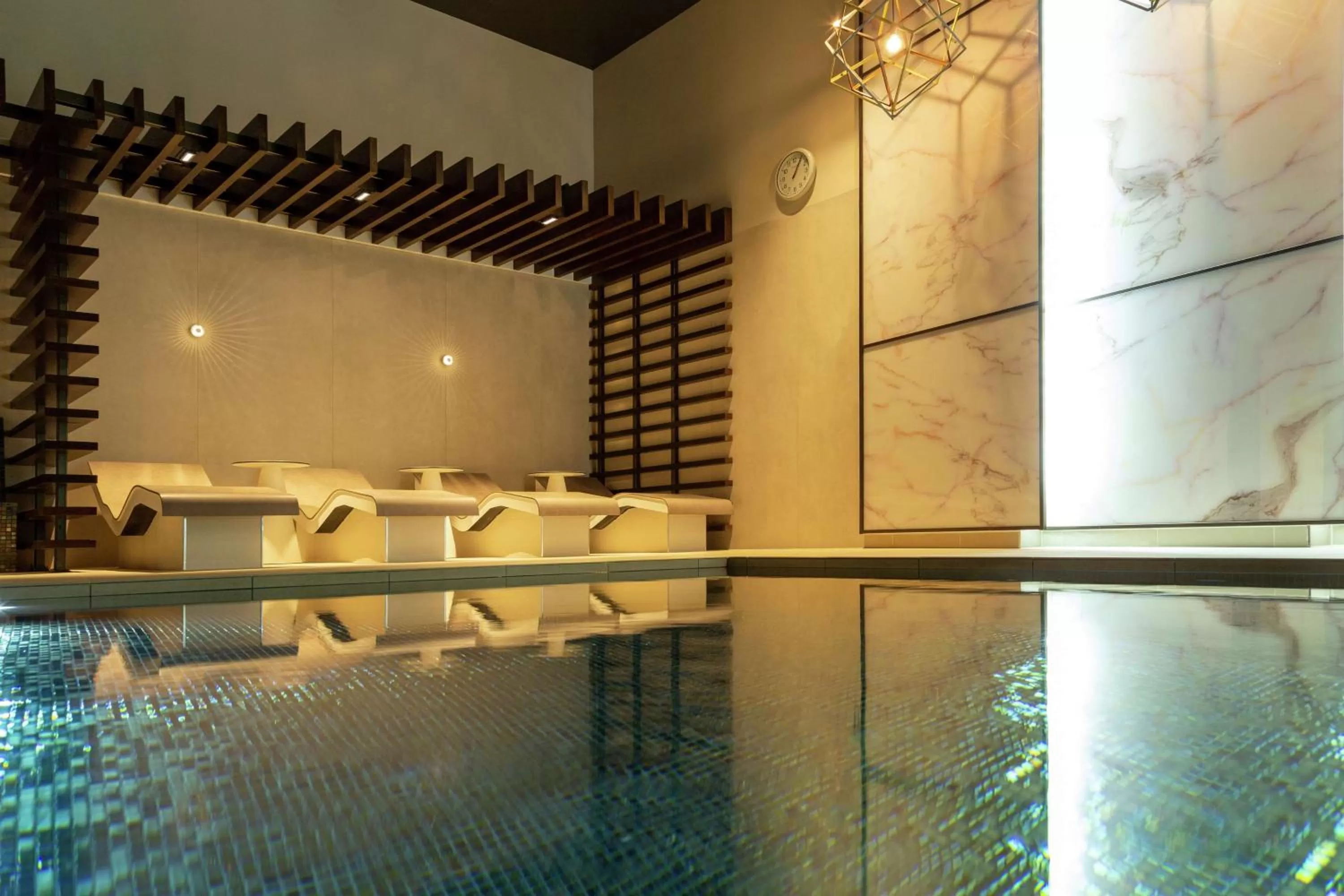 Pool view in Hilton Aberdeen TECA