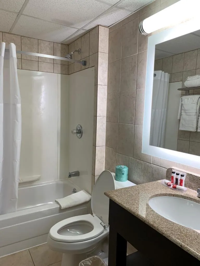 Bathroom in Howard Johnson by Wyndham North Bergen