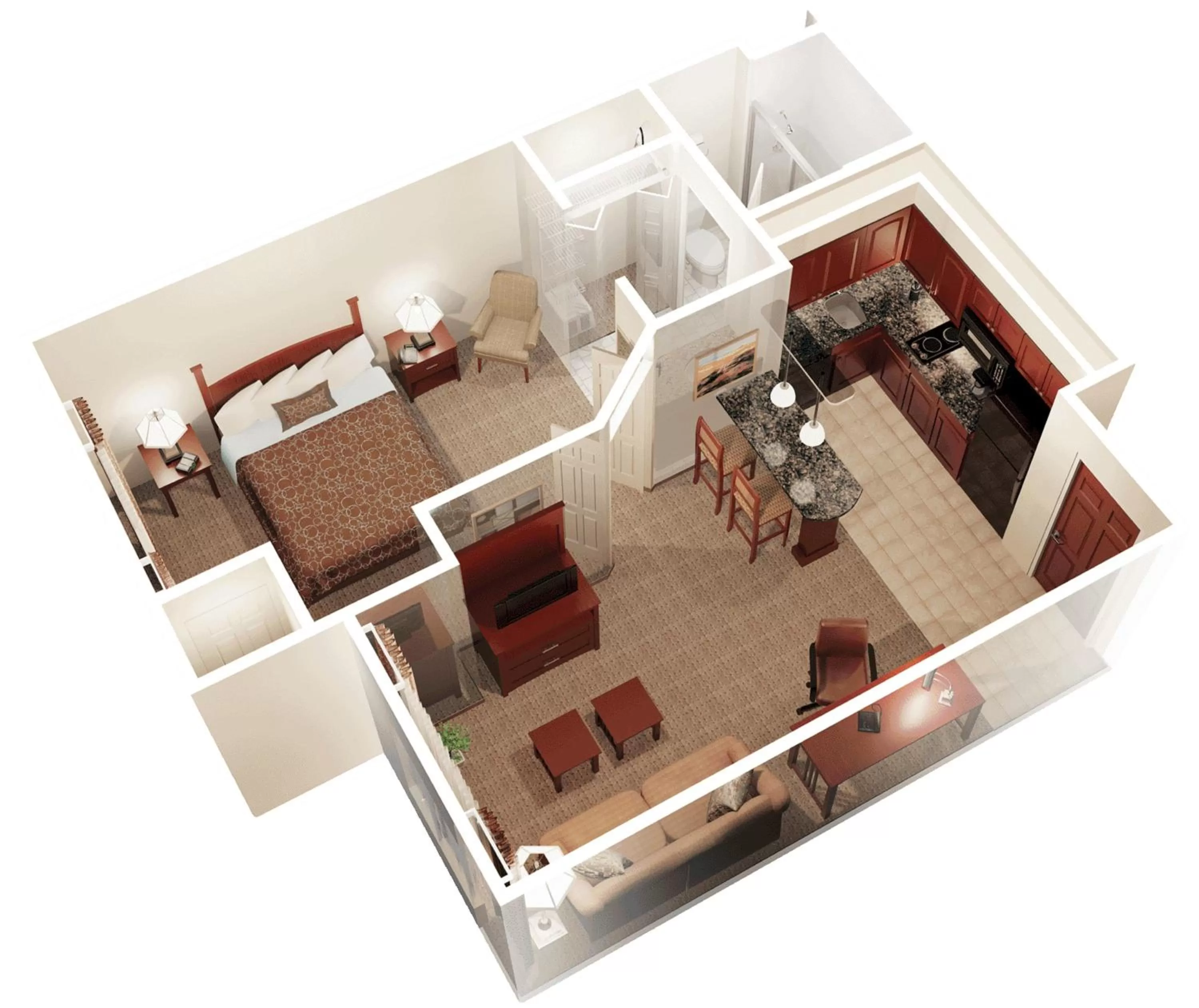 One Bedroom with Two Queen Beds - Disability Access - Accessible Tub in Staybridge Suites Detroit-Novi