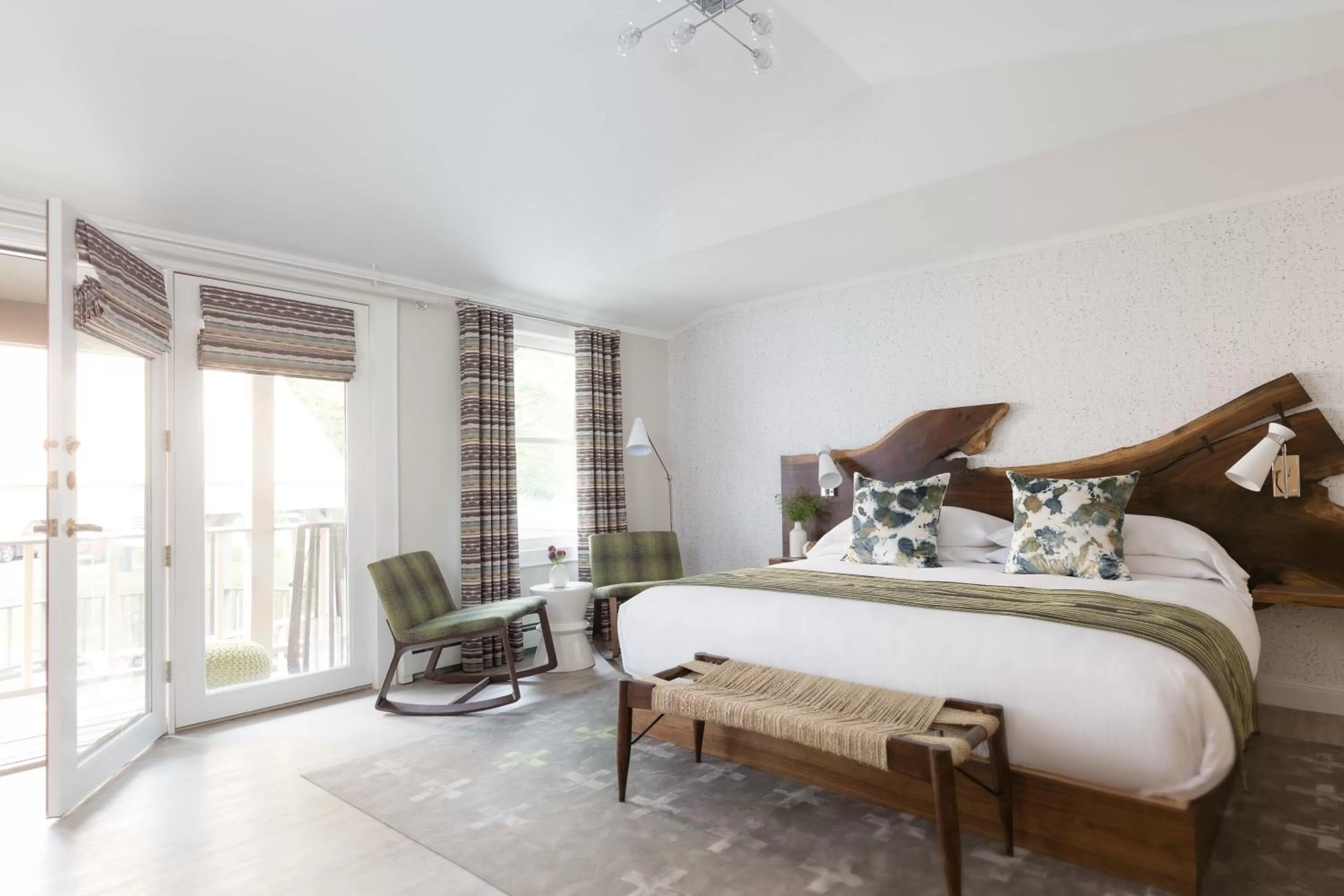 Day, Bed in Field Guide Lodge