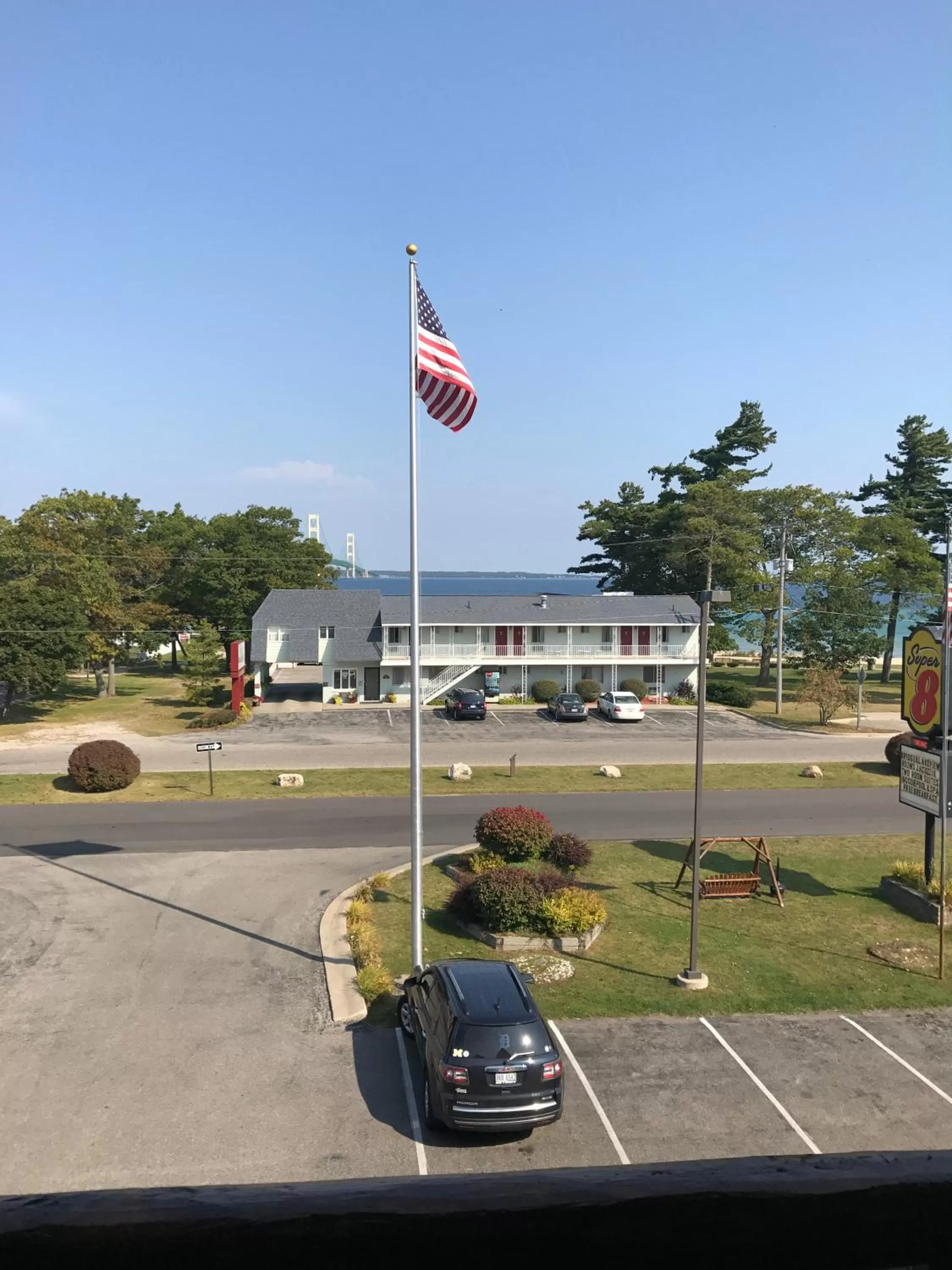Lake view in Super 8 by Wyndham Bridgeview of Mackinaw City