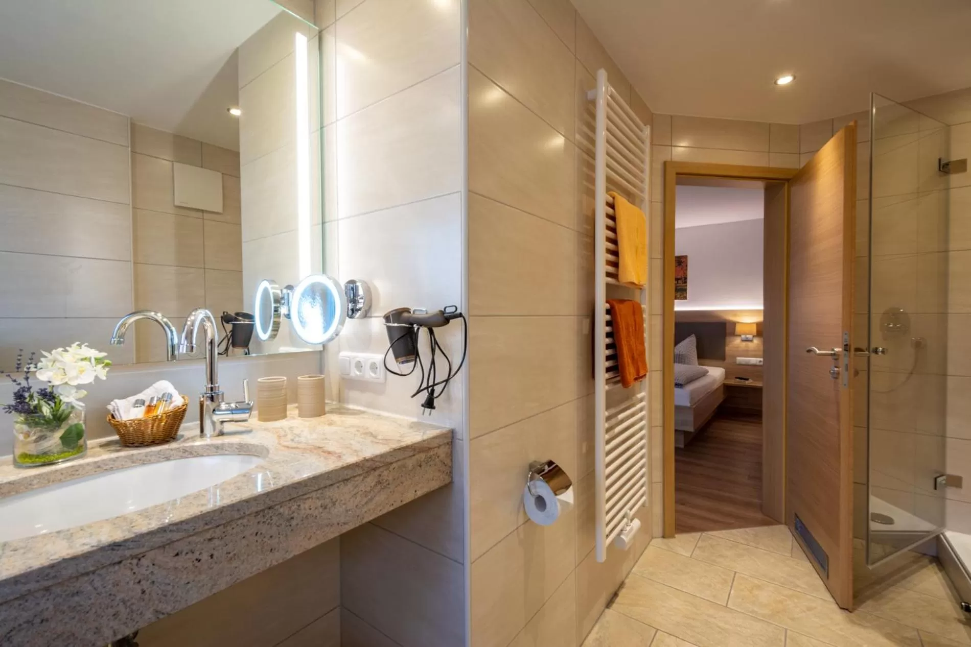 Shower in Boutique Hotel Angerer