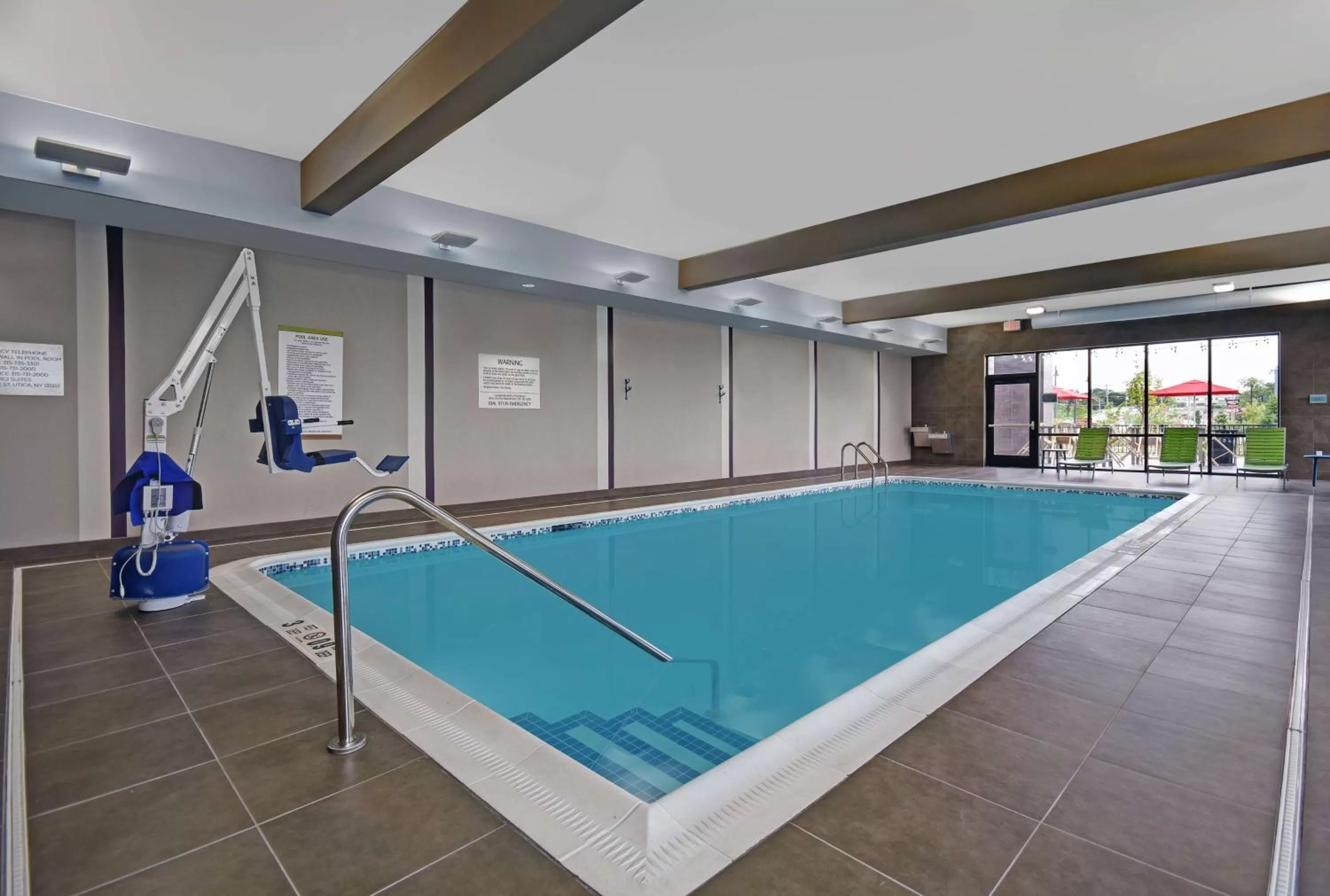 Pool view in Home2 Suites By Hilton Utica, Ny