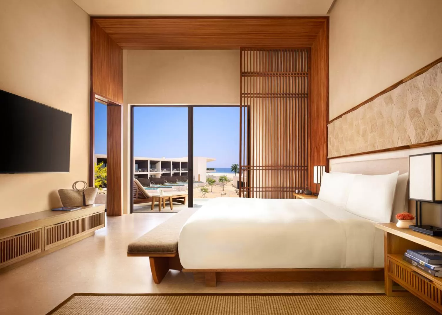 Sea view, Bed in Nobu Hotel Los Cabos