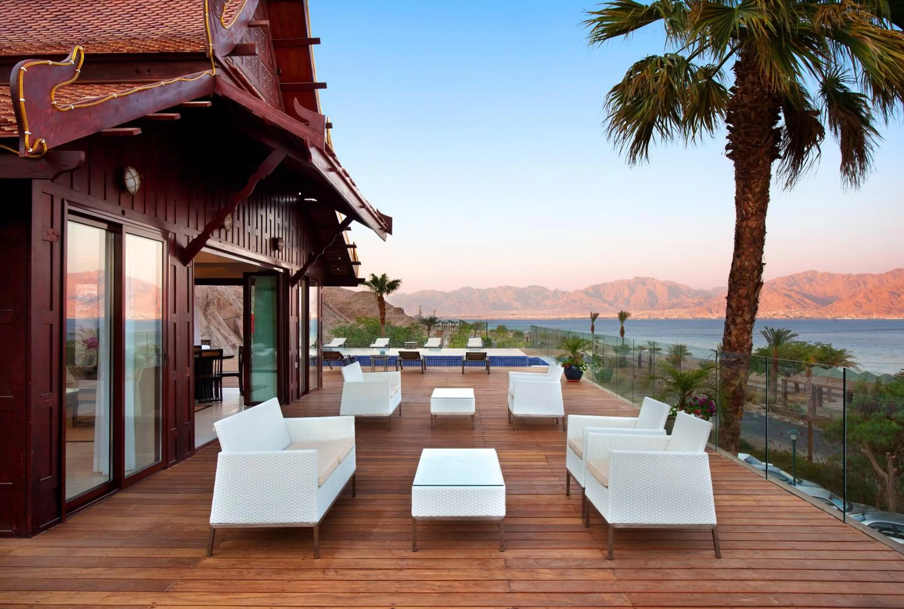 Patio in Herbert Samuel Royal Shangri-La Eilat