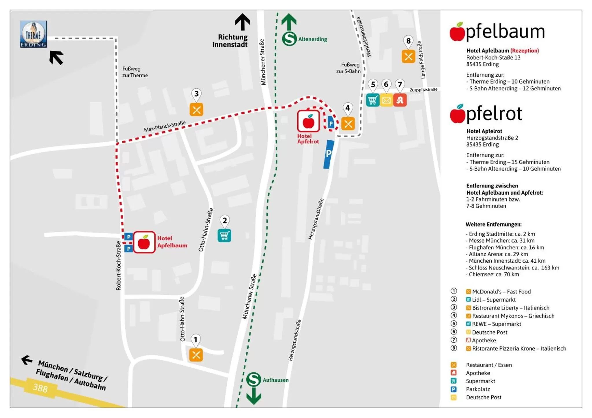 Staff in Hotel-Etage Apfelrot