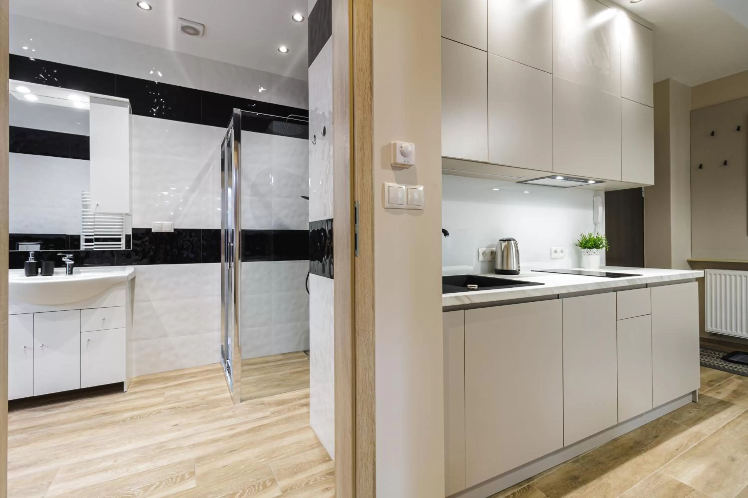 Coffee/tea facilities, Kitchen/Kitchenette in Jagiellońska Residence