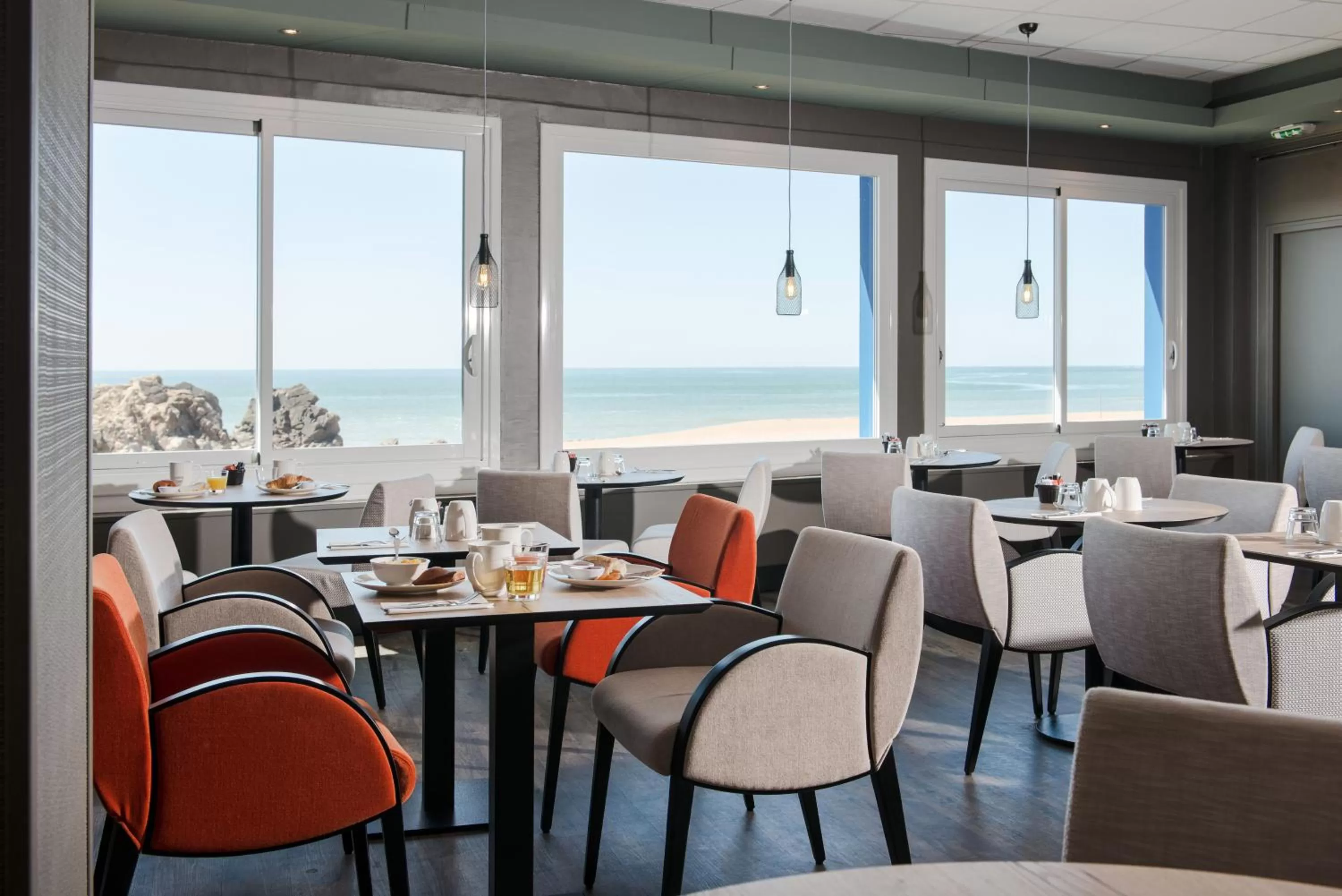 Buffet breakfast in Best Western Hotel De La Plage Saint Marc sur Mer