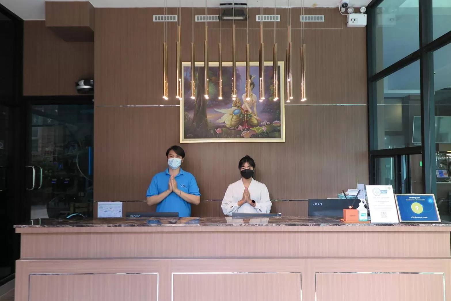 Lobby or reception in V20 Boutique Jacuzzi Hotel