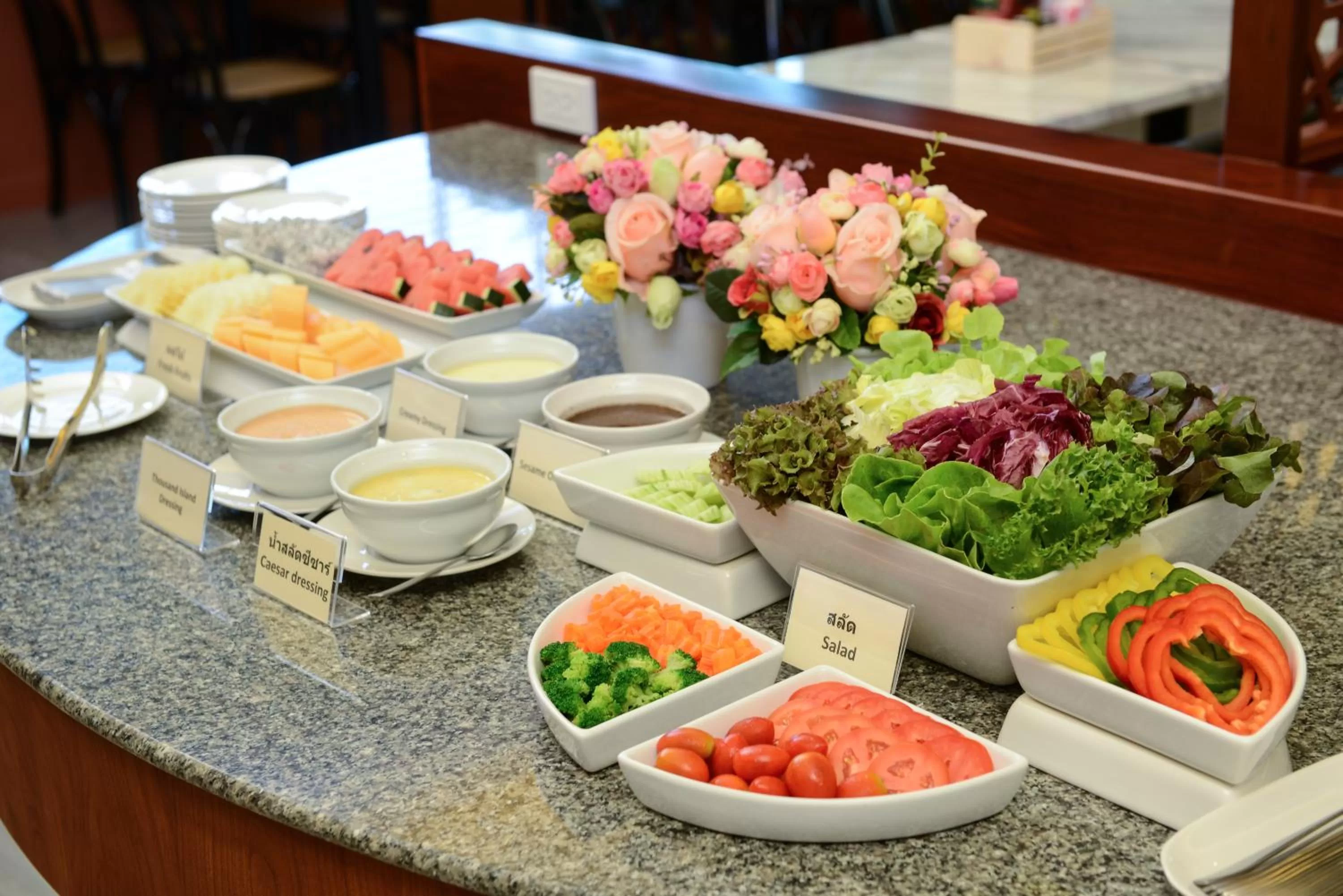 Asian breakfast in Hisea Huahin Hotel