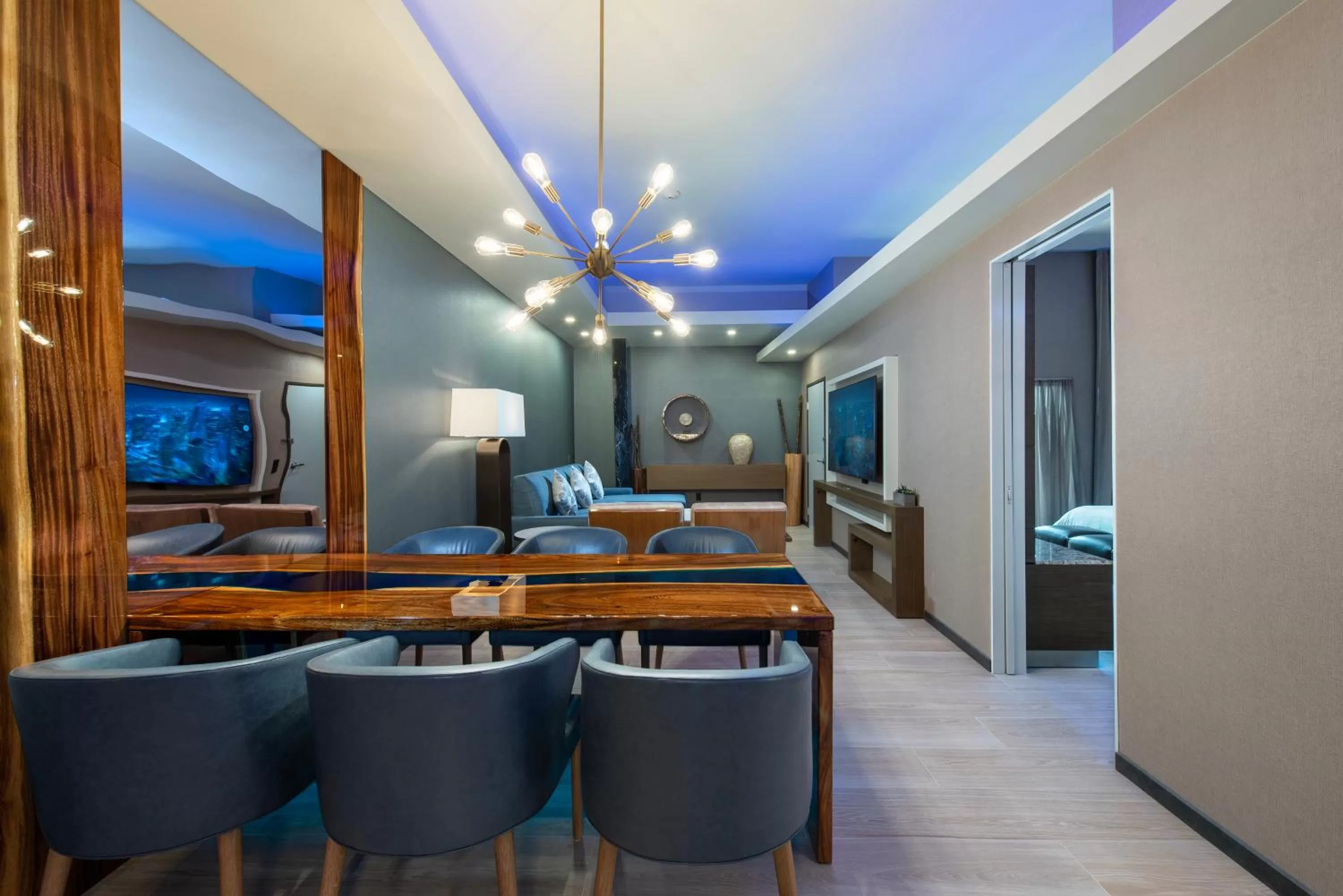 Living room, Bed in Shade Hotel Manhattan Beach