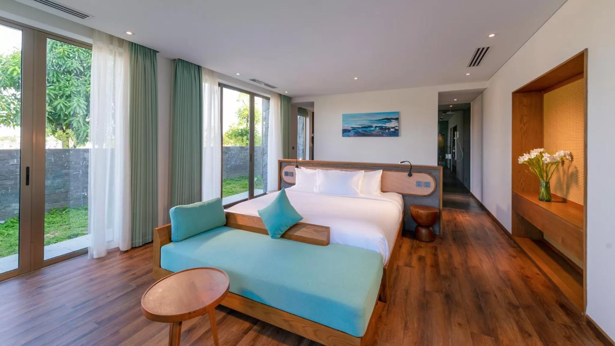 Bed in Bellerive Hoi An Resort and Spa