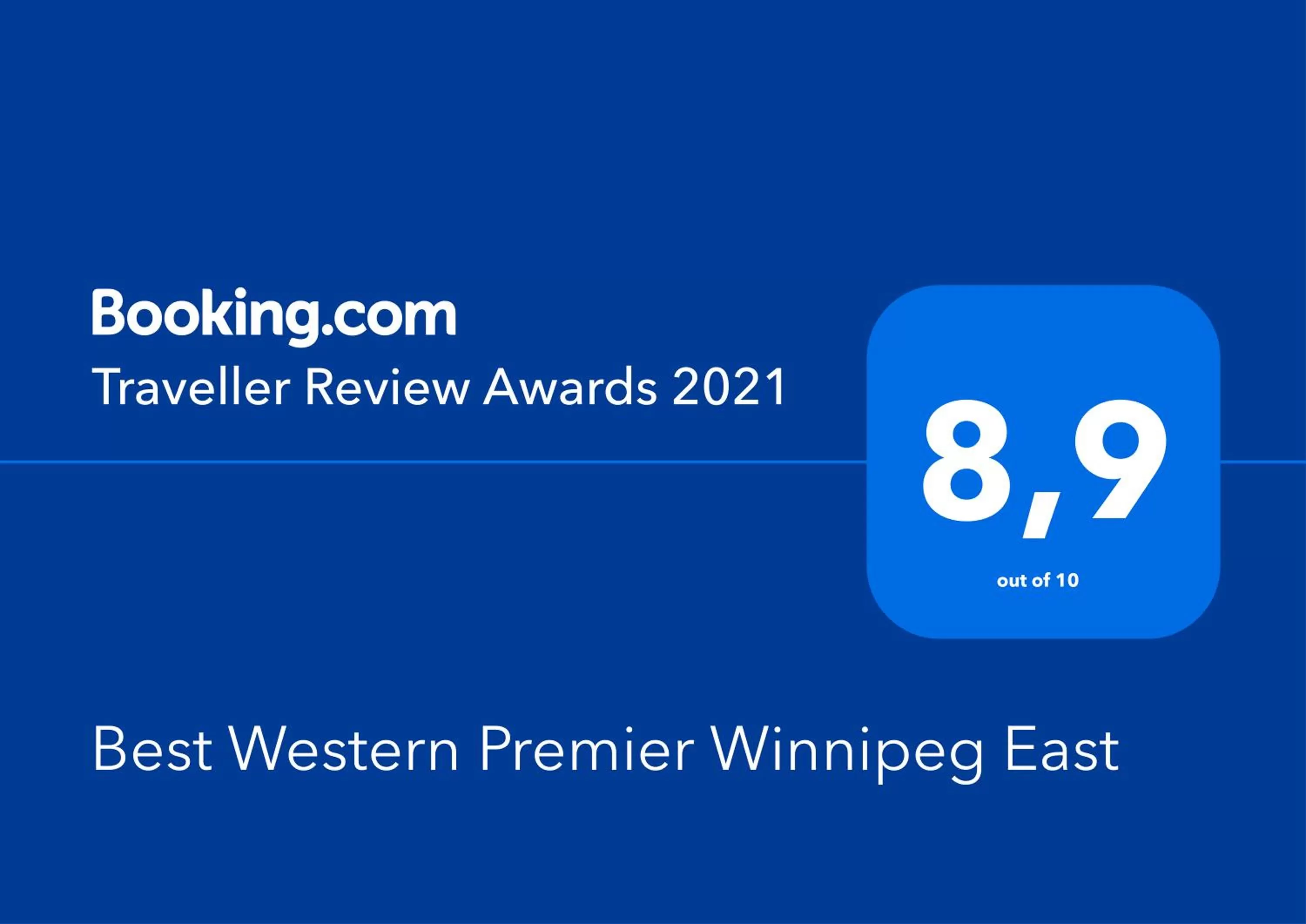 Certificate/Award in Best Western Premier Winnipeg East