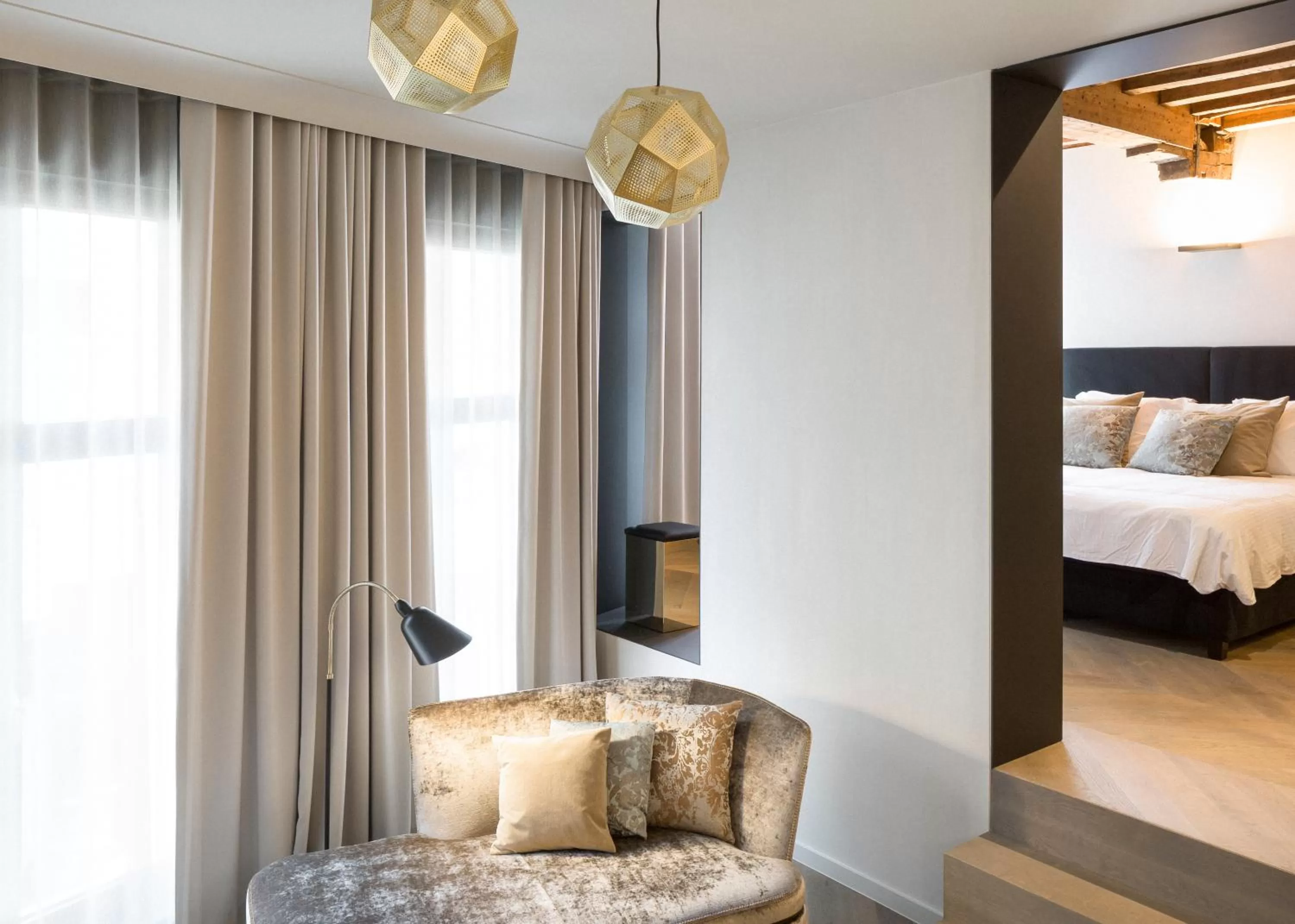 Bed in Gulde Schoen Luxury Studio-apartments