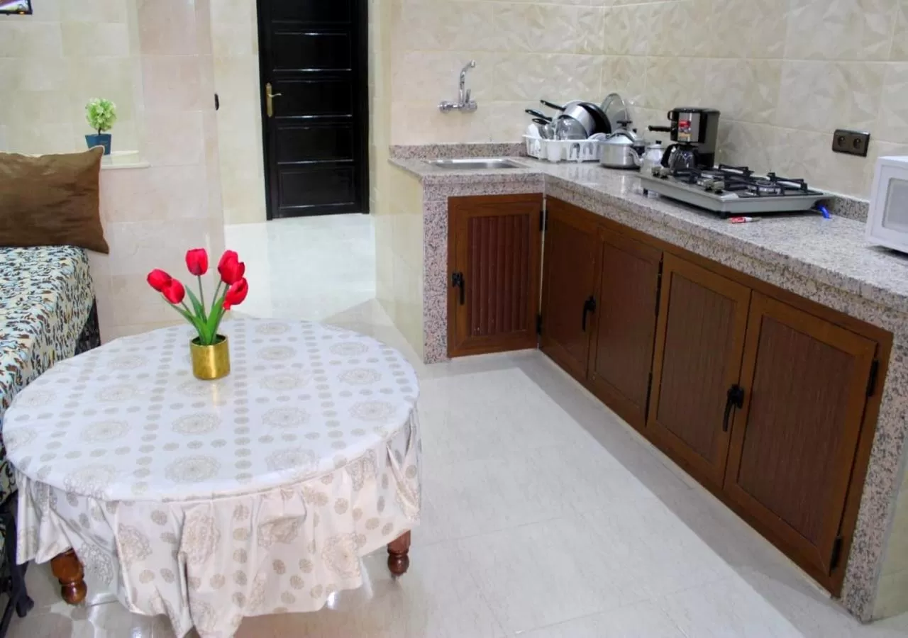 Kitchen or kitchenette in Résidence Miramare Marrakech
