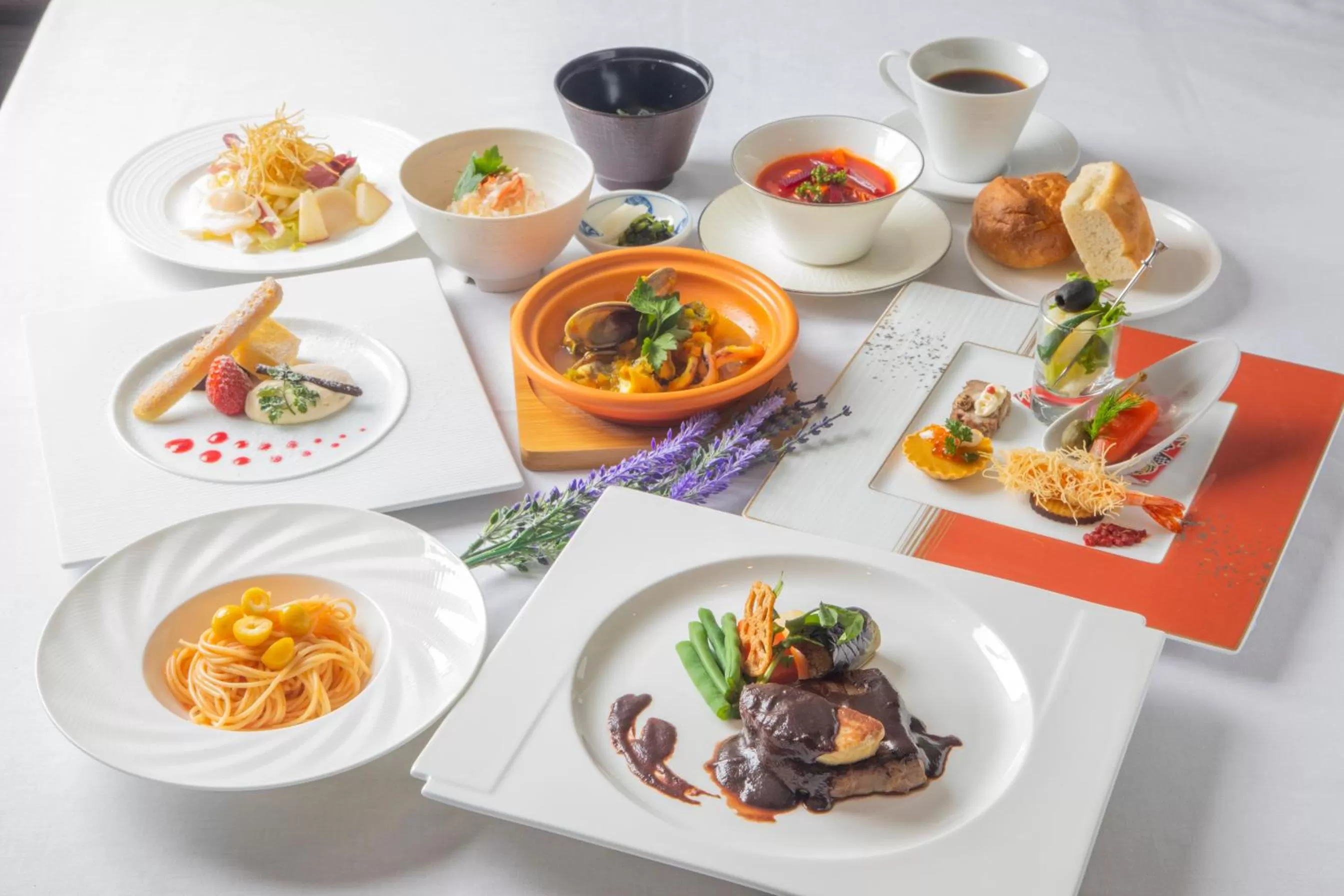 Dinner in La Vista Furano Hills Natural Hot Spring