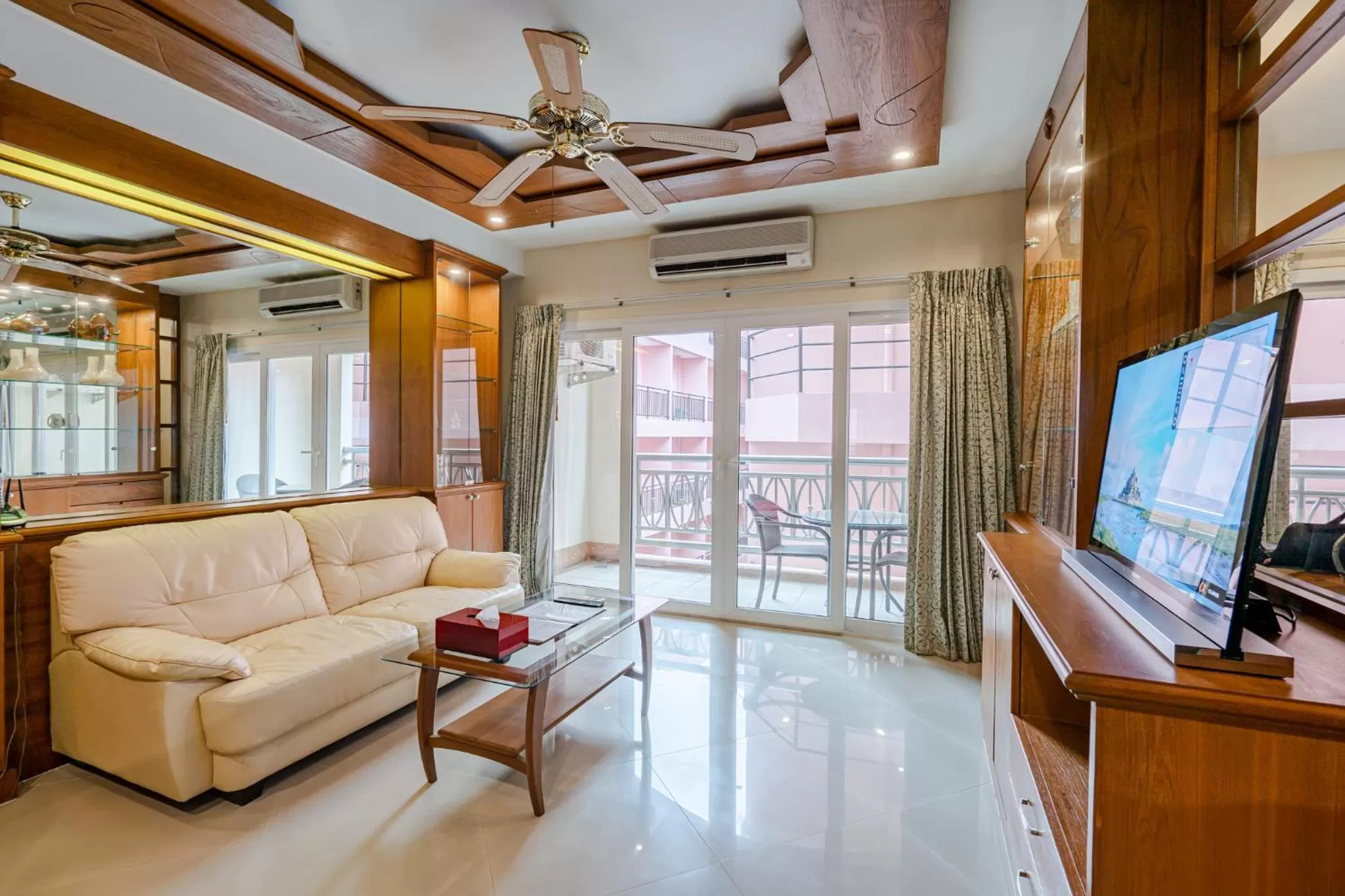 Living room in Whitehouse Condotel