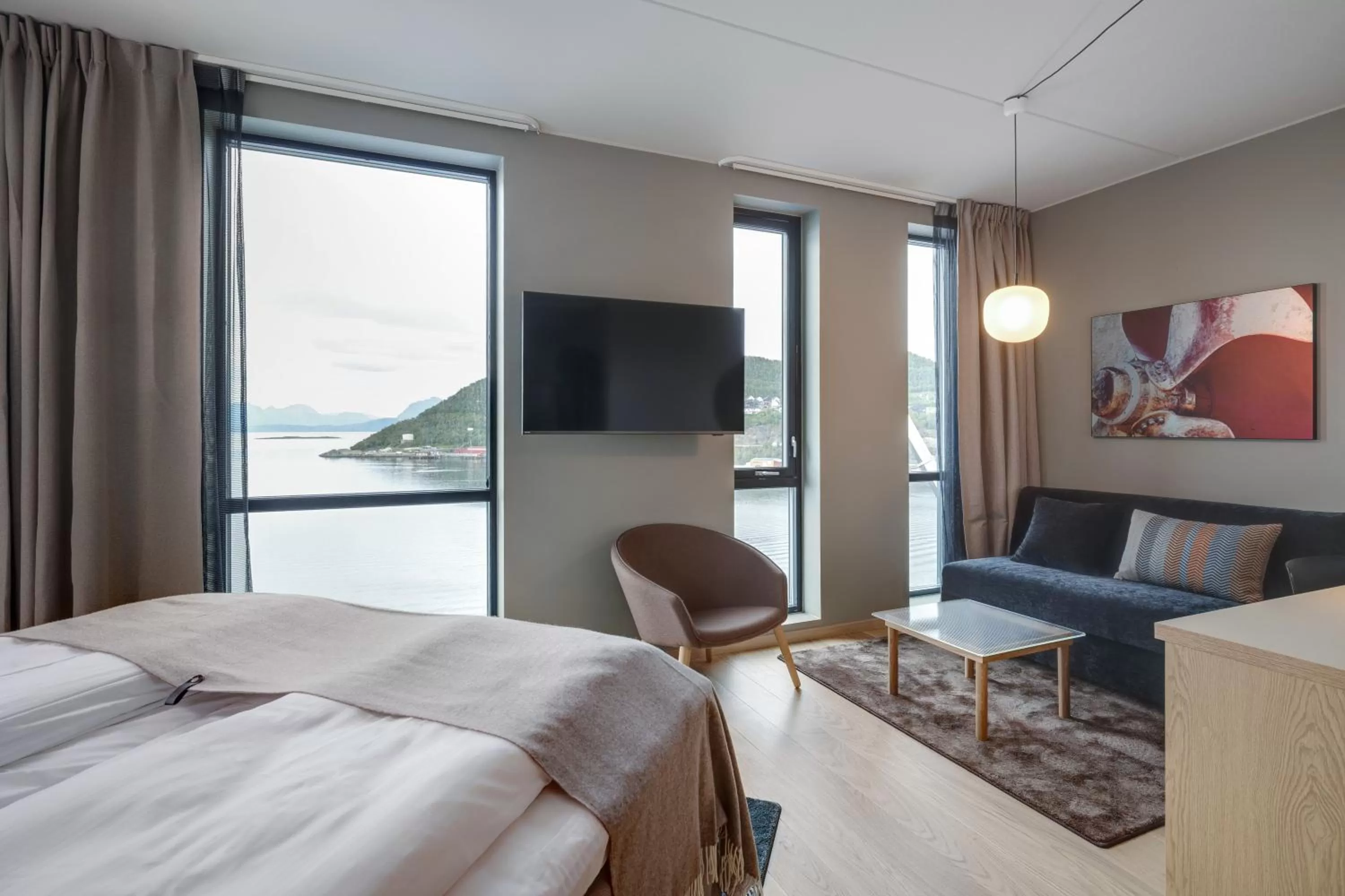 Sea view, Bed in Quality Hotel Harstad