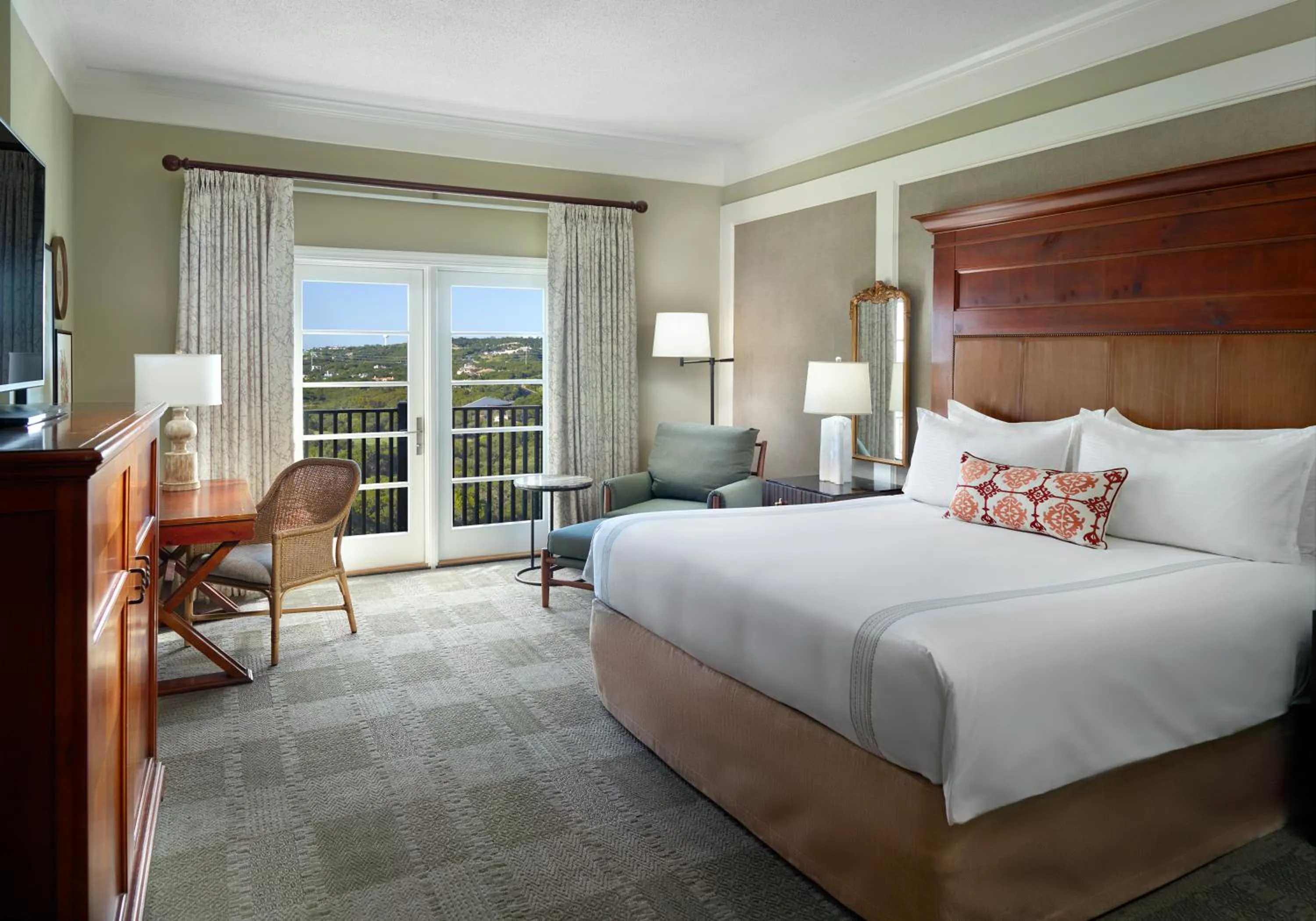 Premier Room 1 King Bed with Juliette Balcony in Omni Barton Creek Resort and Spa Austin