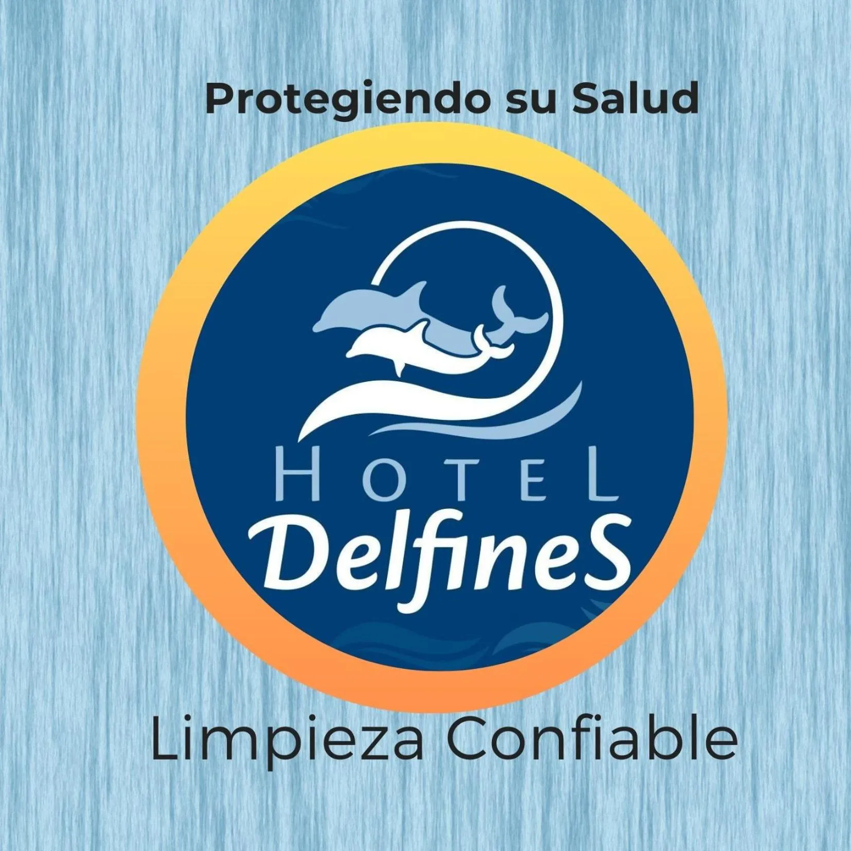 Property logo or sign in Hotel Delfines - a 2 calles del Acuario Veracruz