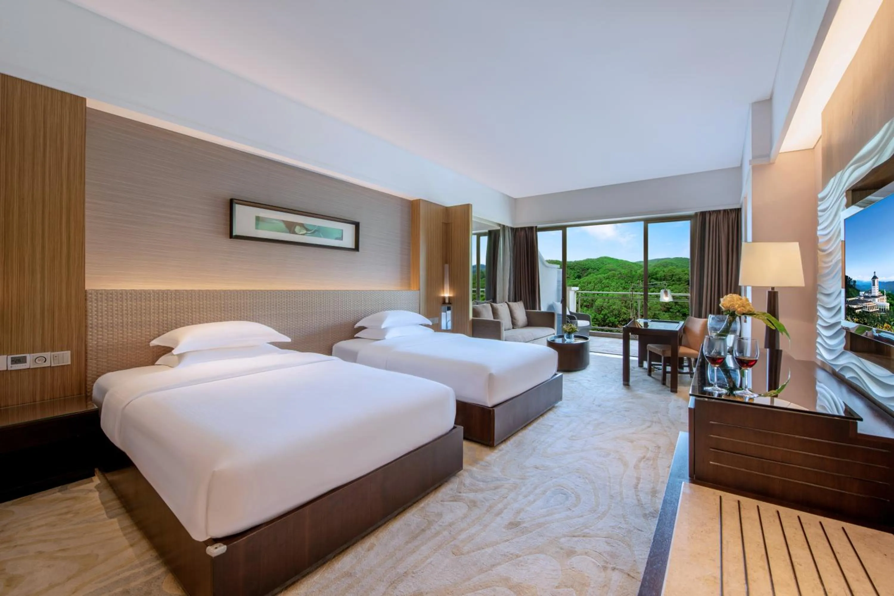 Bed in Mission Hills Hotel Resorts Dongguan