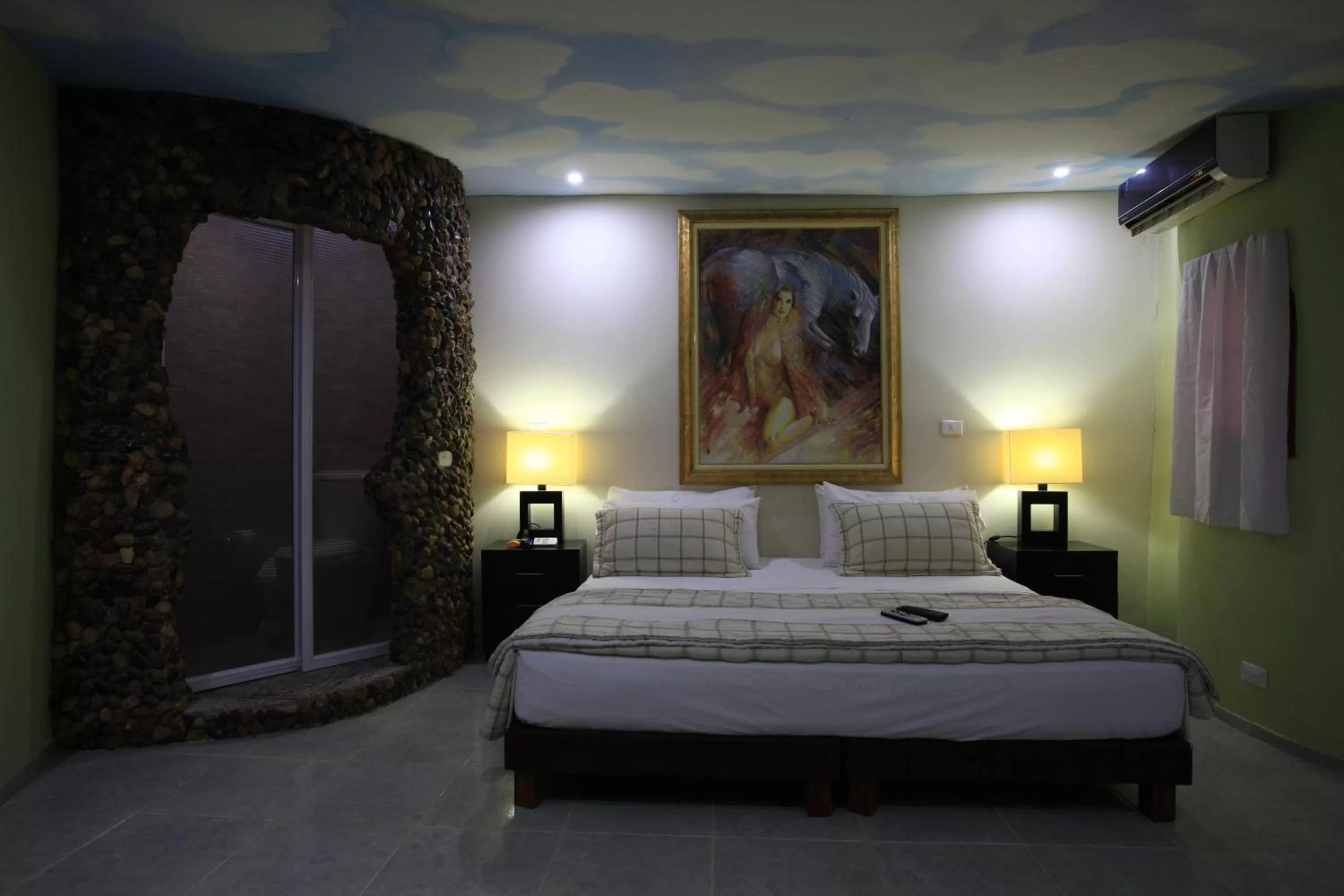 Bed in Eco-Hotel Villa Elina