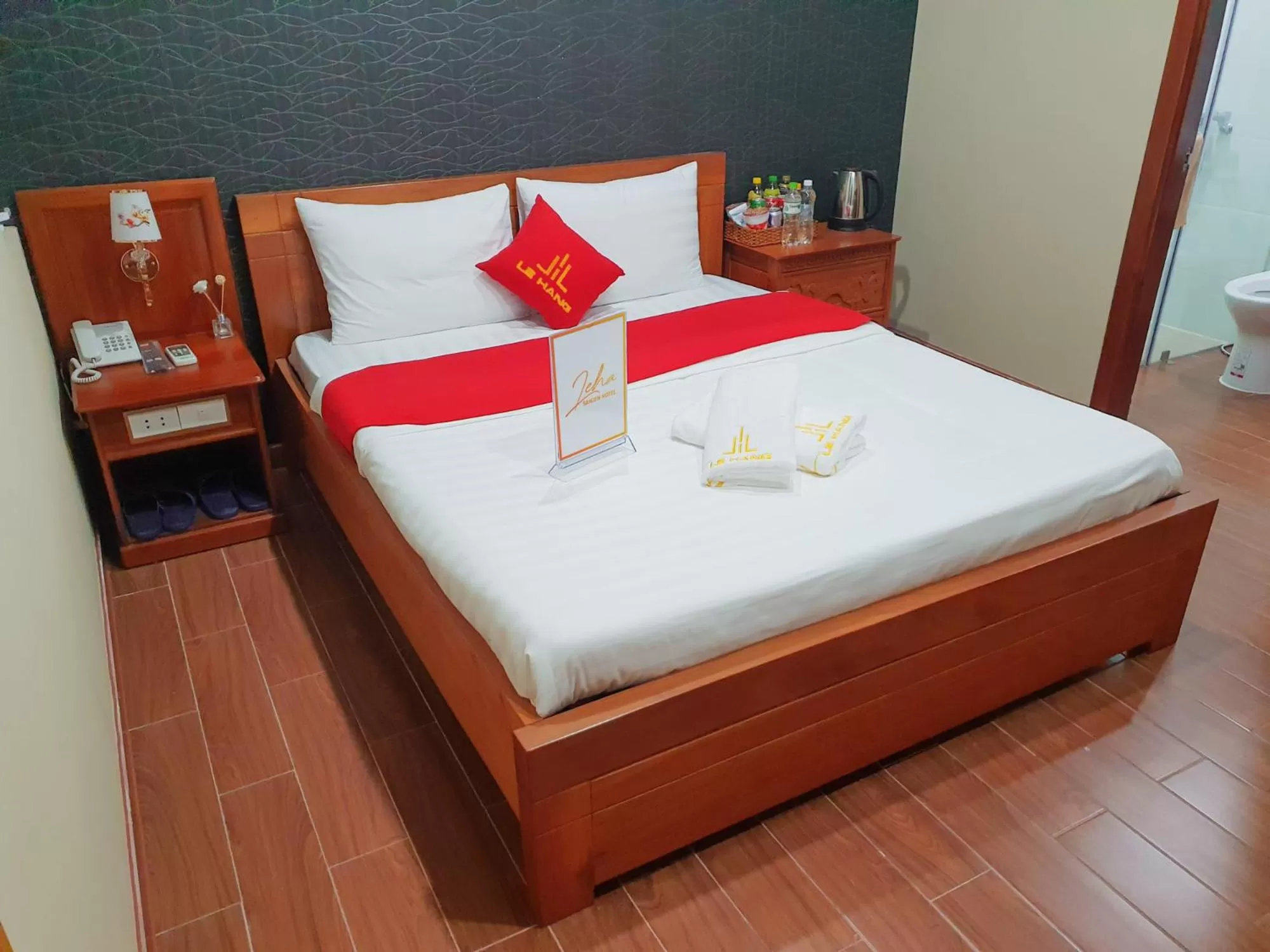 Bed in LEHA Saigon Hotel Airport