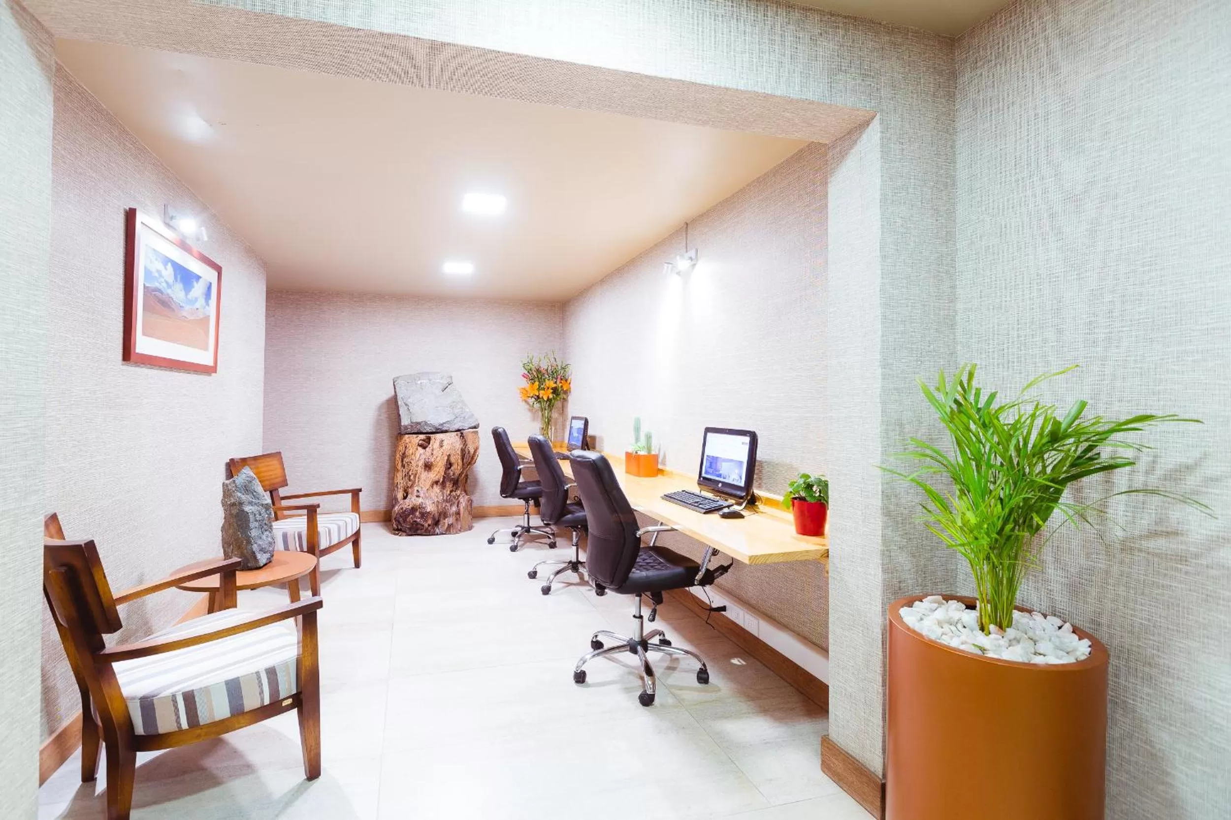 Seating area in Hotel Atacama Suites
