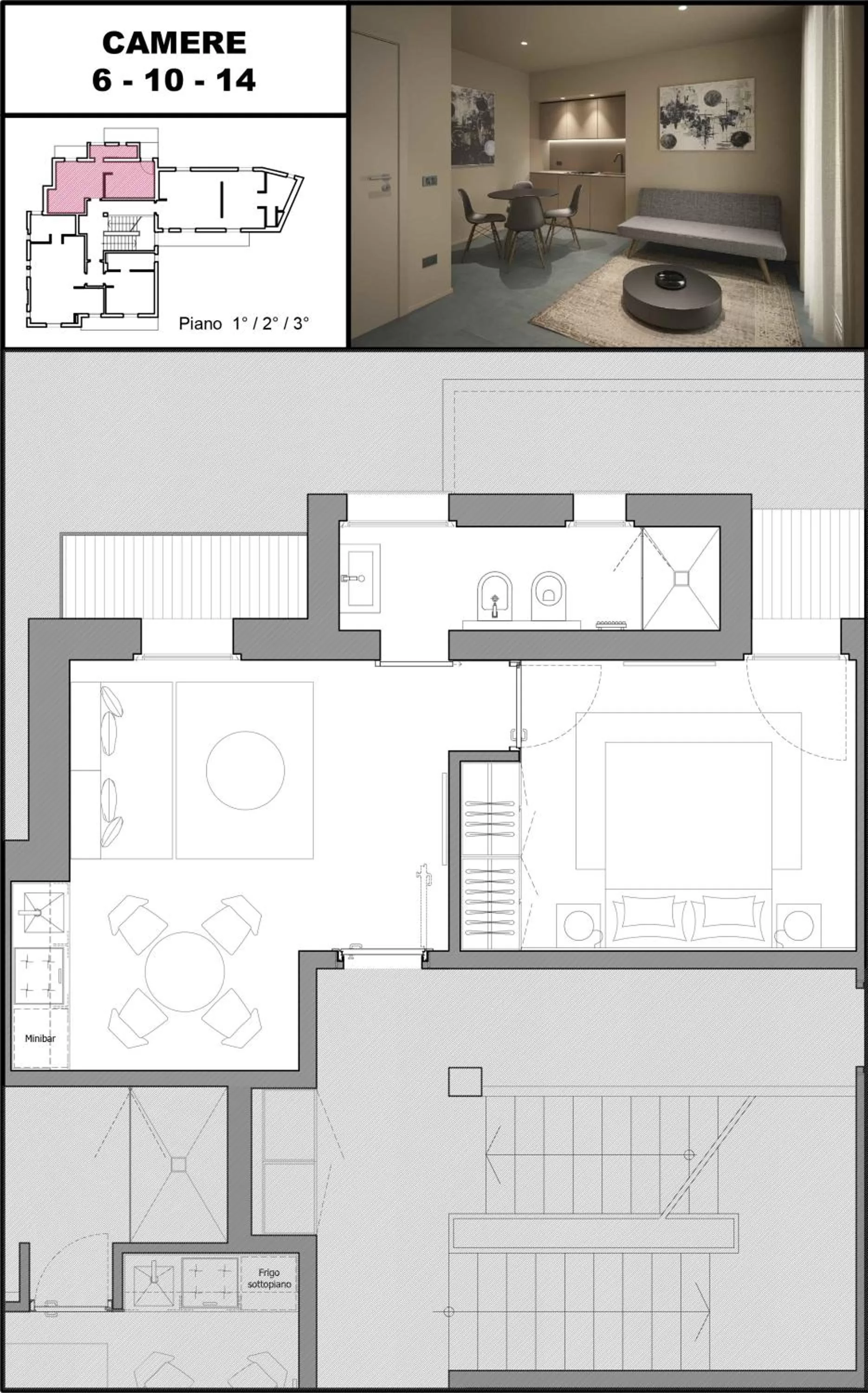 Floor plan in Amare Suite & Apartments