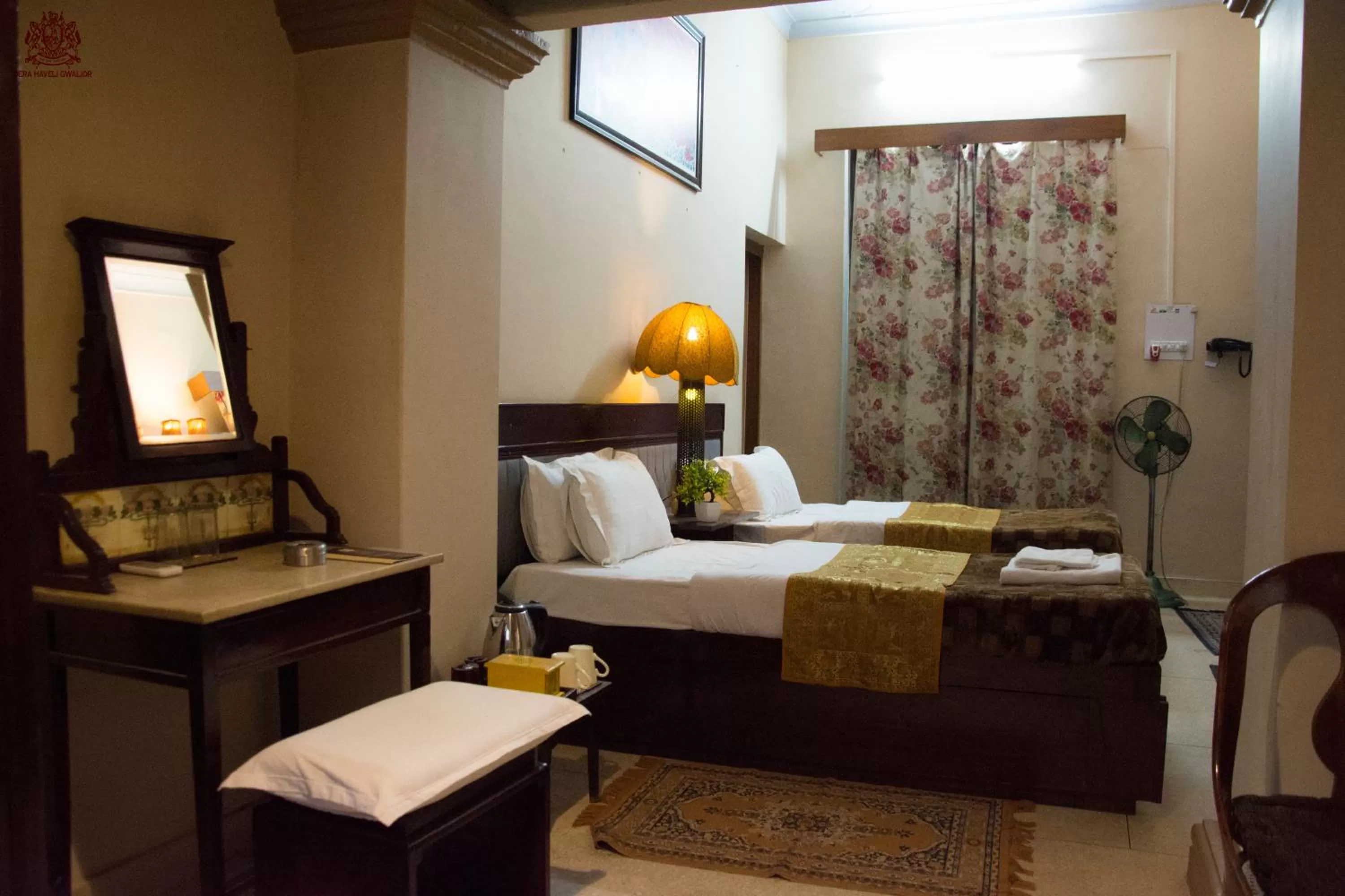 Queen Room with Two Queen Beds - single occupancy in Dera Haveli- Heritage homestay