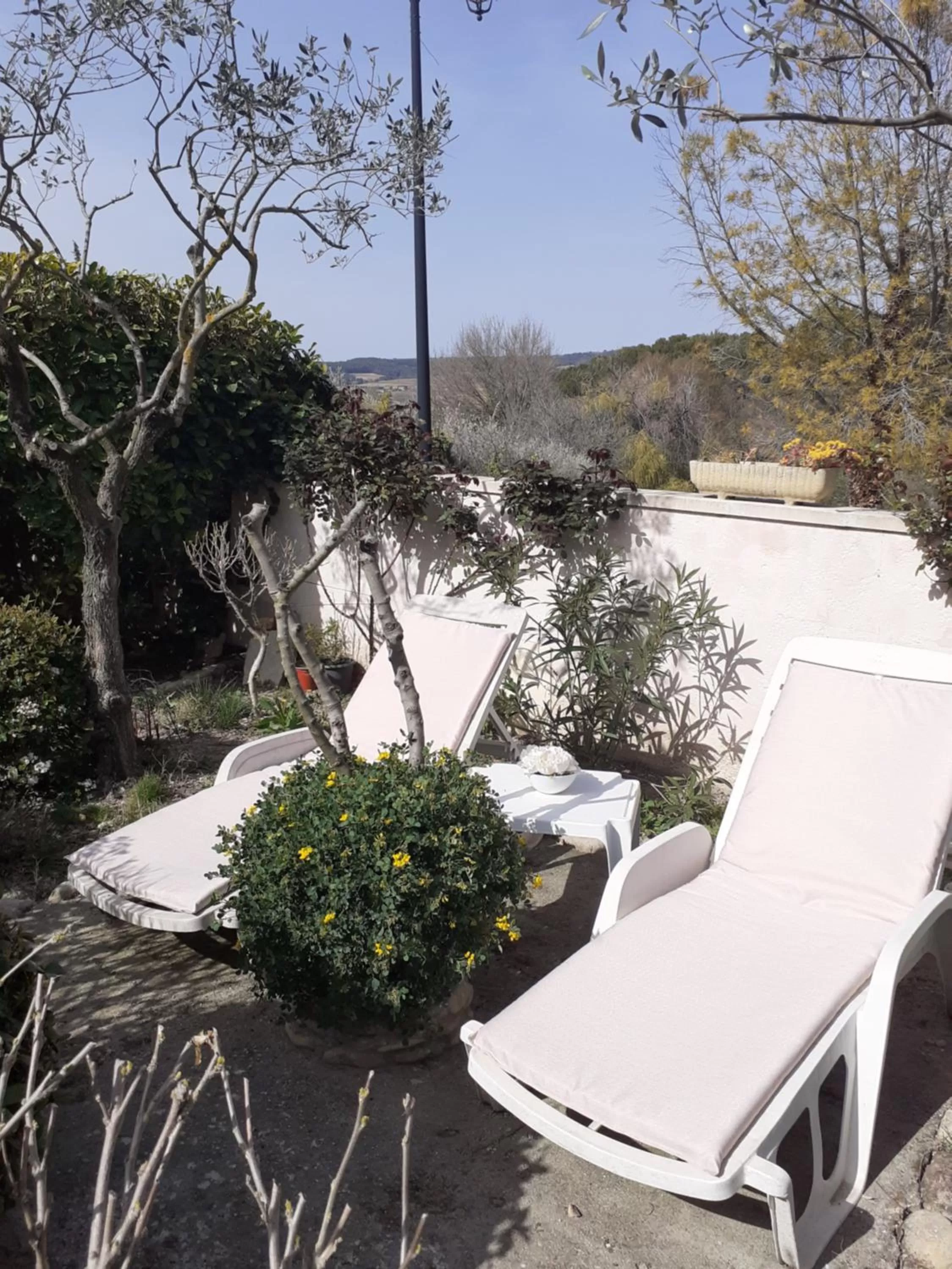 Garden in La Sapiniére -chambres climatisées
