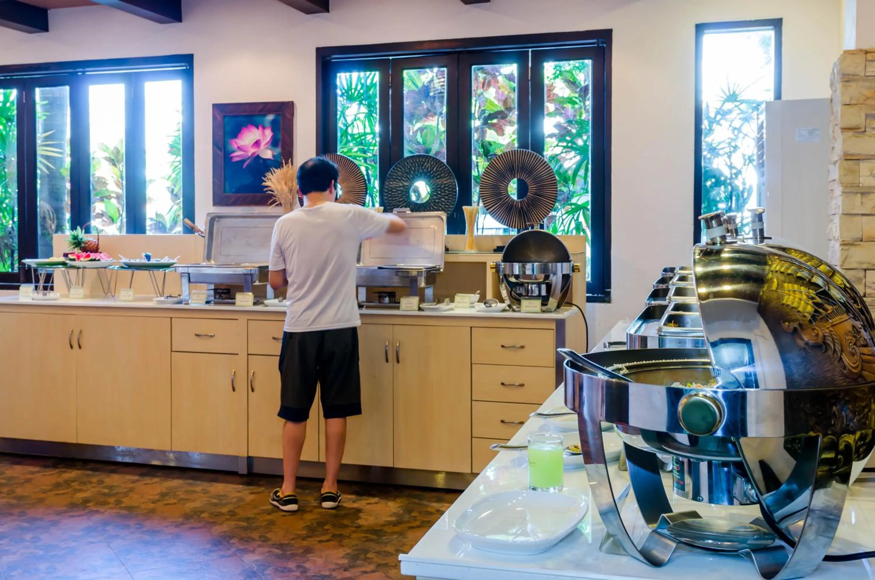 Buffet breakfast in Nipa Resort, Patong Beach