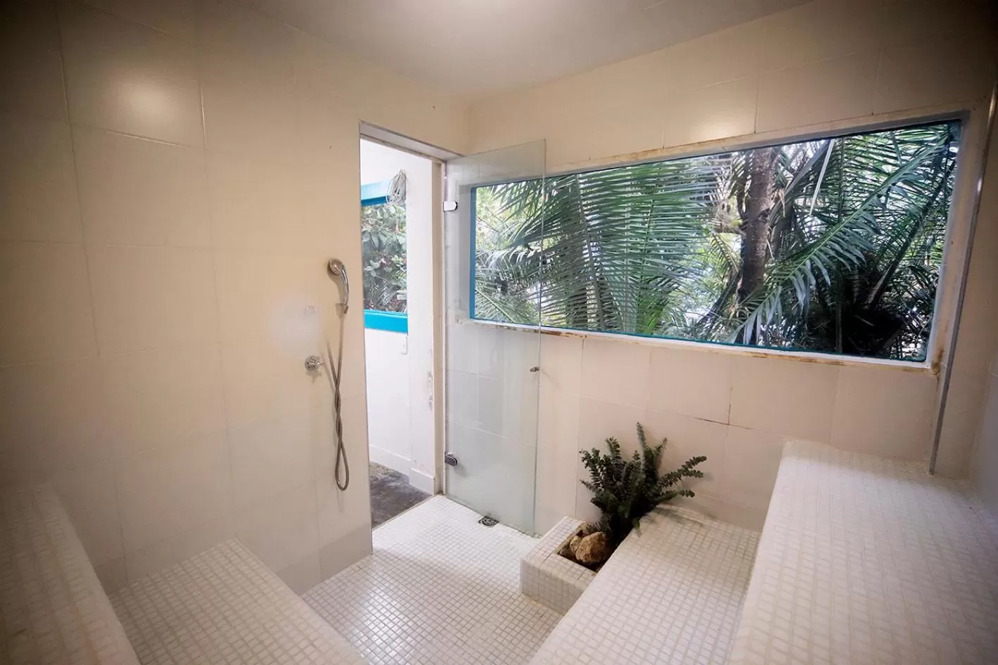 Steam room, Bed in Casa de las Dos Palmas